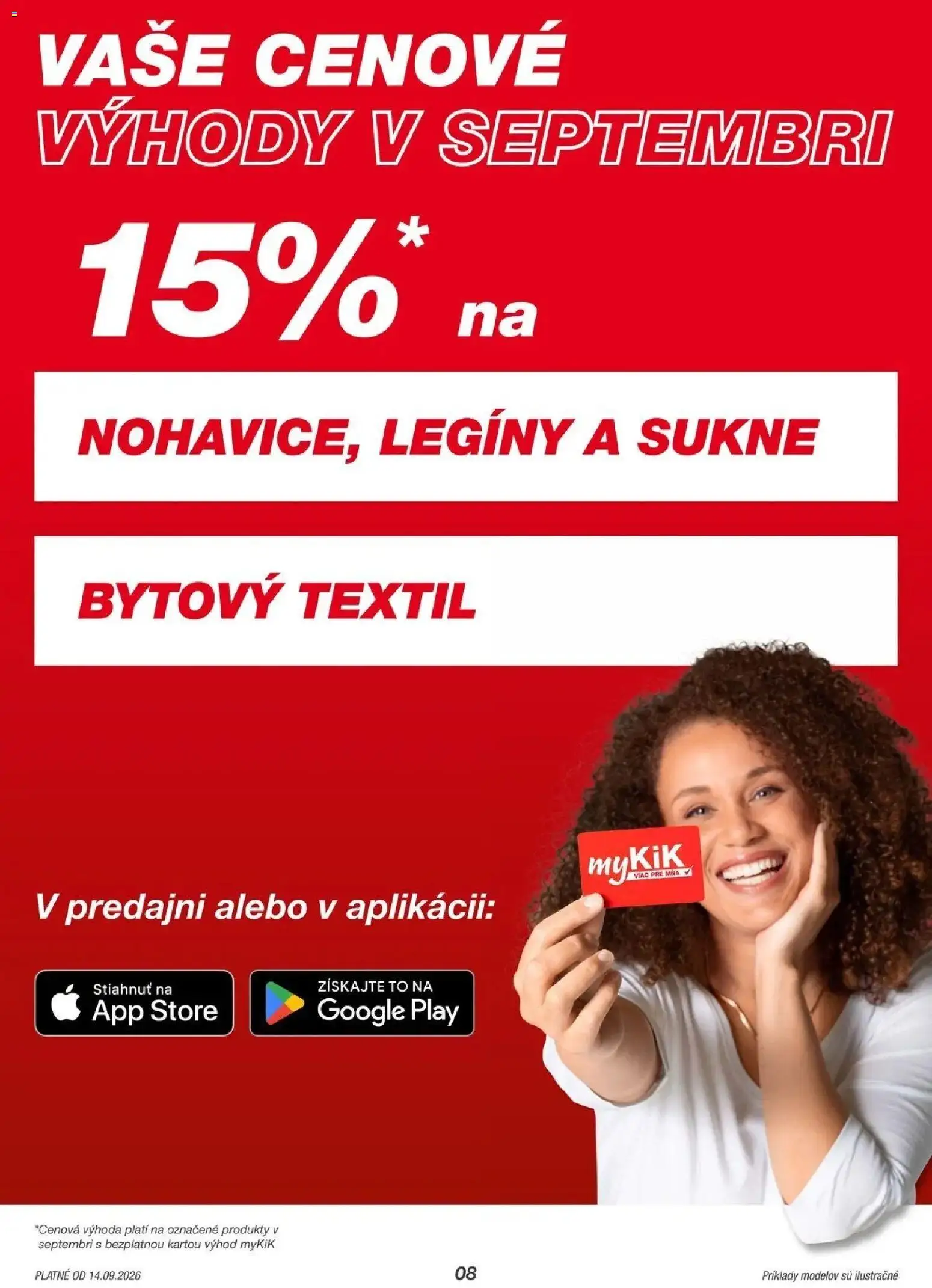 Náhľad Kik letáku platného od 14.09.2026 - Sukne, Legíny