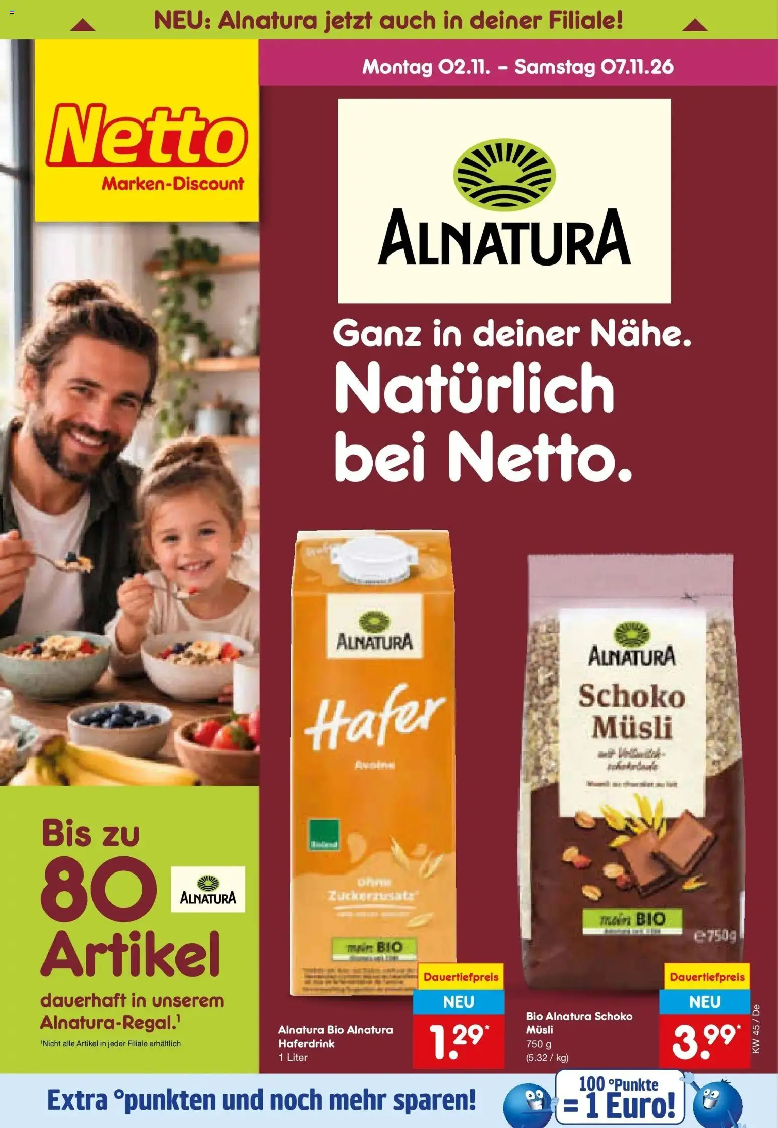 Vorschau von dem Prospekt des Geschäftes Netto Marken-Discount, gültig ab dem 02.11.2026 - Haferdrink, Musli