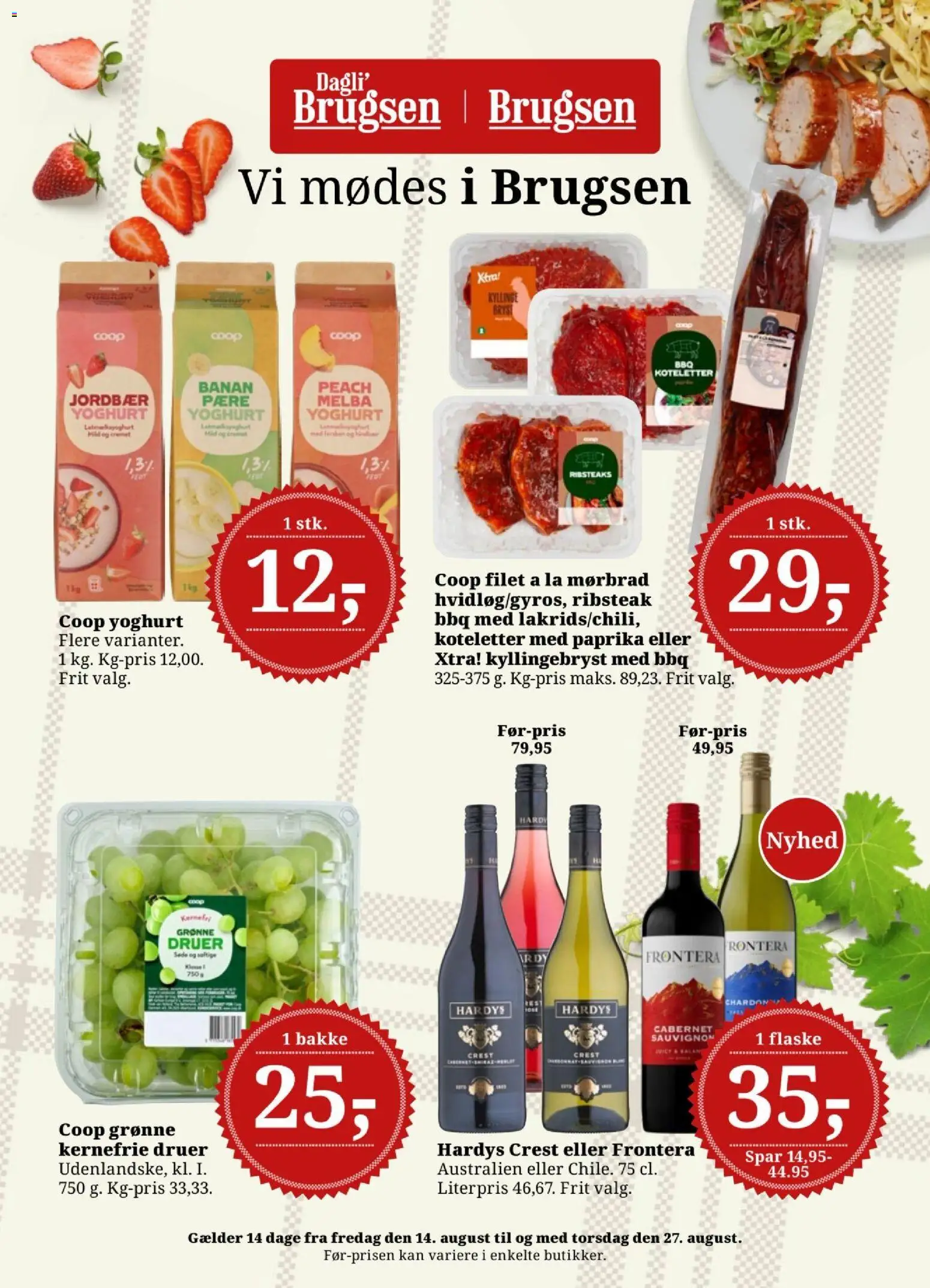 Eksempel på tilbudsavis Dagli'Brugsen - Tilbudsavis uge 33-34 fra butik Dagli'Brugsen gyldig fra 14/08/2026