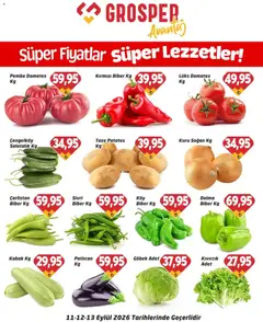 Grosper Grosper - Sebze ve meyve 11.09.2026 - Broşürünün önizlemesi