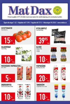 Förhandsgranska reklamblad Matdax erbjudanden från butik Matdax gäller från 17/08/2026