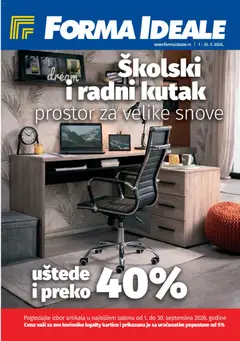 Pregled Forma Ideale kataloga - važi od 01.09.2026