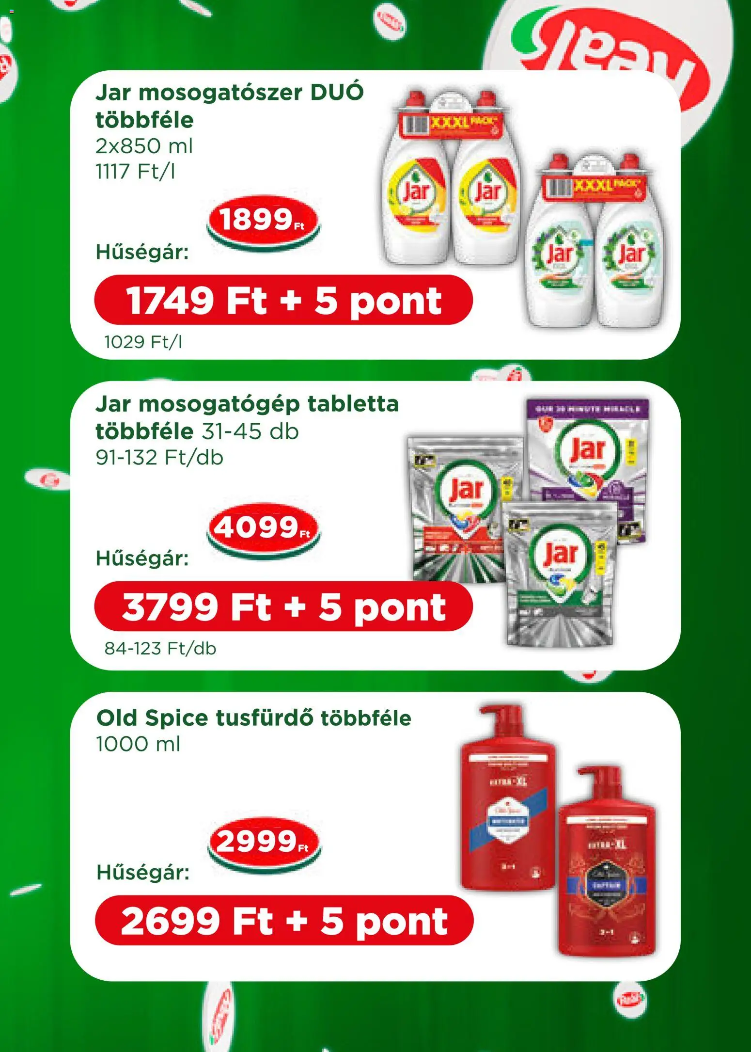 Reál - Reál Ponteső megtekintése, amely érvényes 2026.09.02.-től - Mosogatógép, Old spice, Mosogatógép tabletta, Jar mosogatószer, Tabletta, Tusfürdő, Jar, Mosogatószer