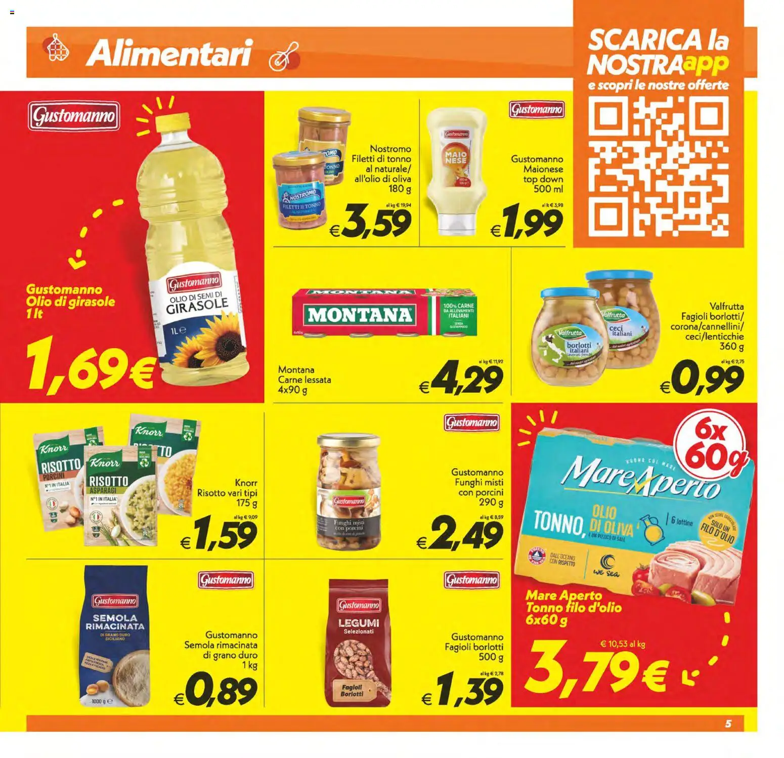 Anteprima dell'opuscolo SuperConveniente volantino dal negozio SuperConveniente valido da 23/10/2026 - Fagioli, Funghi, Tonno, Ceci, Legumi, Semola, Olio di semi, Olio di girasole