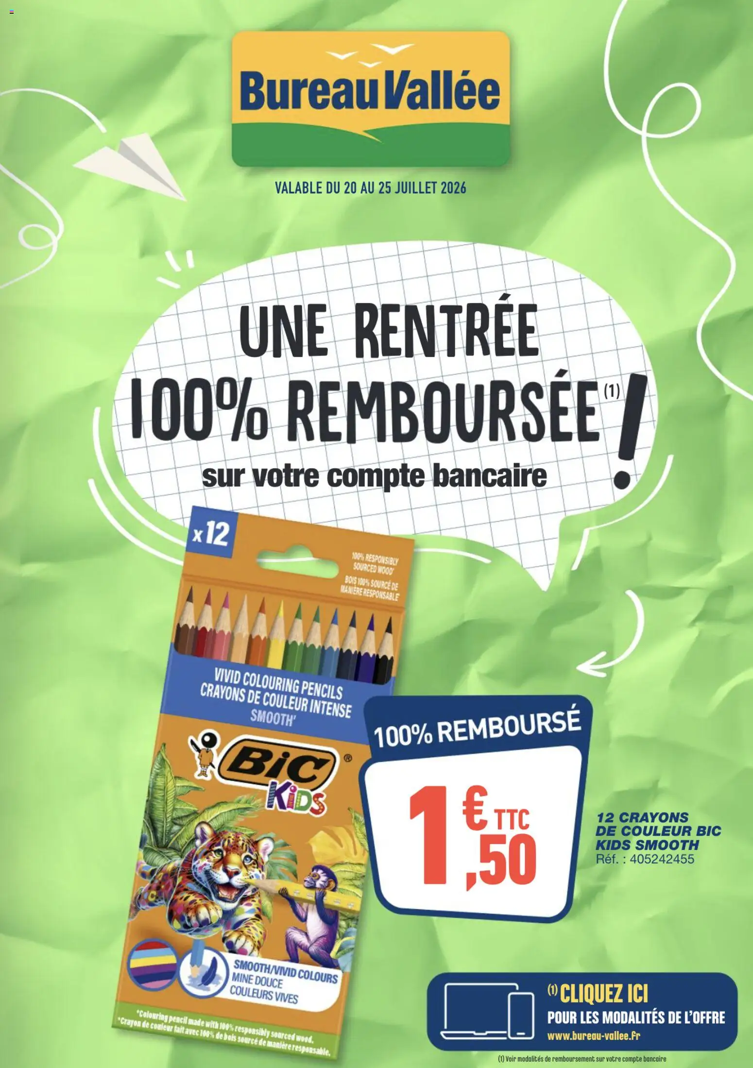Prévisualisation de Bureau Vallée catalogue du magasin Bureau Vallée formulaire valide 20/07/2026