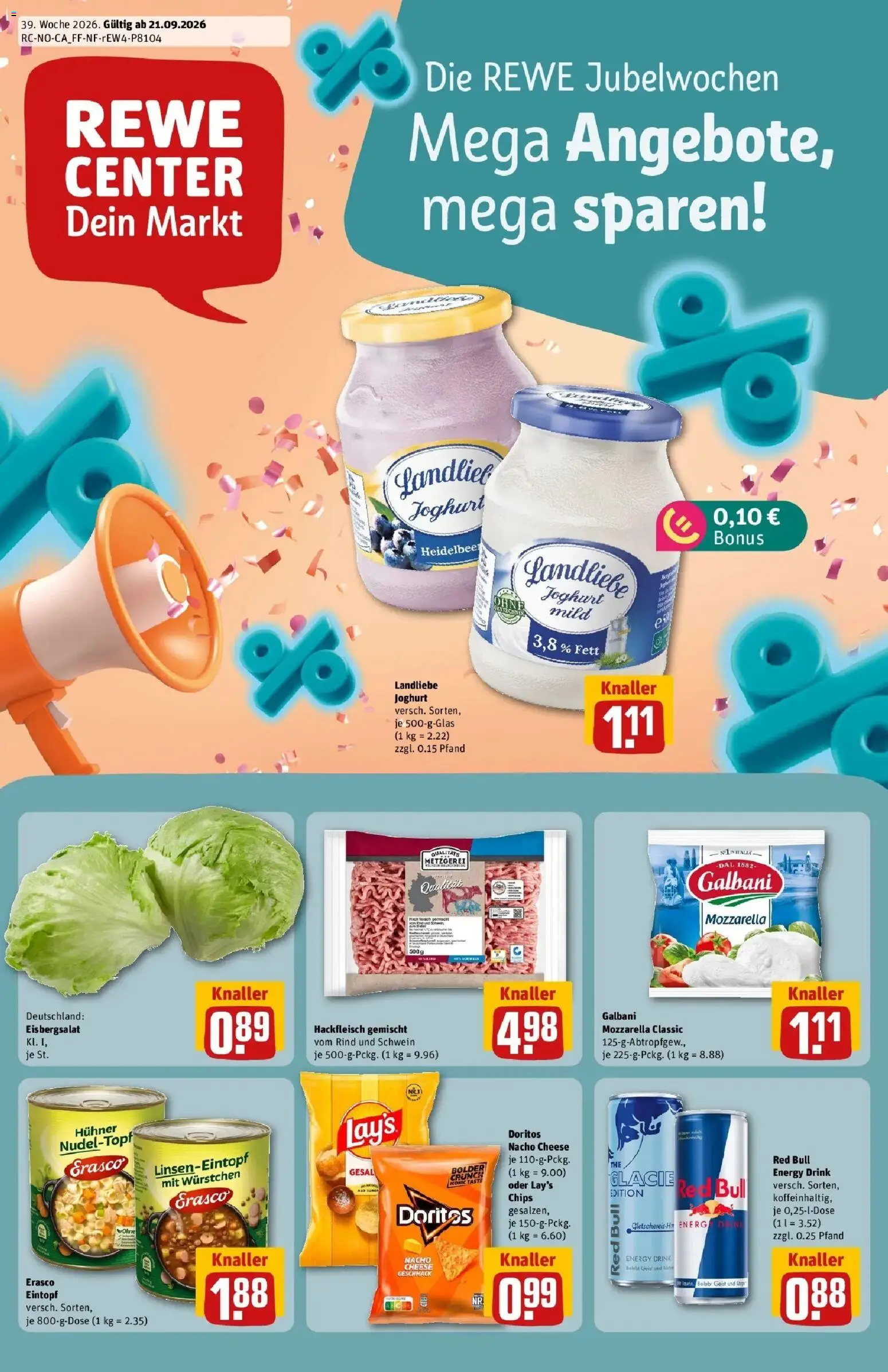 Vorschau von dem Prospekt des Geschäftes Rewe, gültig ab dem 21.09.2026