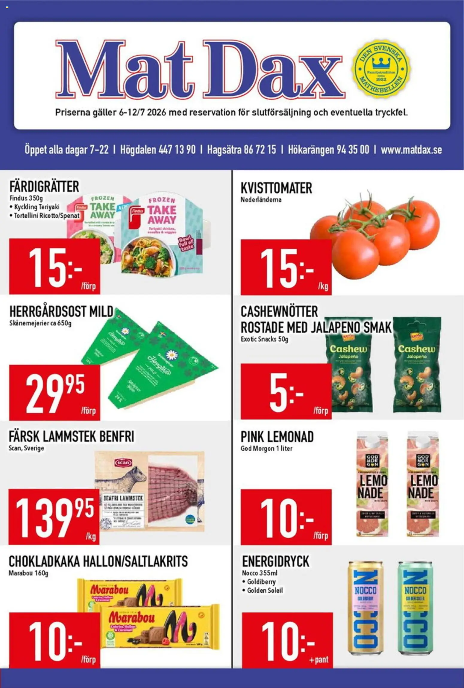 Förhandsgranska reklamblad Matdax erbjudanden från butik Matdax gäller från 06/07/2026