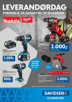 Eksempel på tilbudsavis Davidsen - Makita-Milwaukee Aarhus fra butik Davidsen gyldig fra 20/08/2026