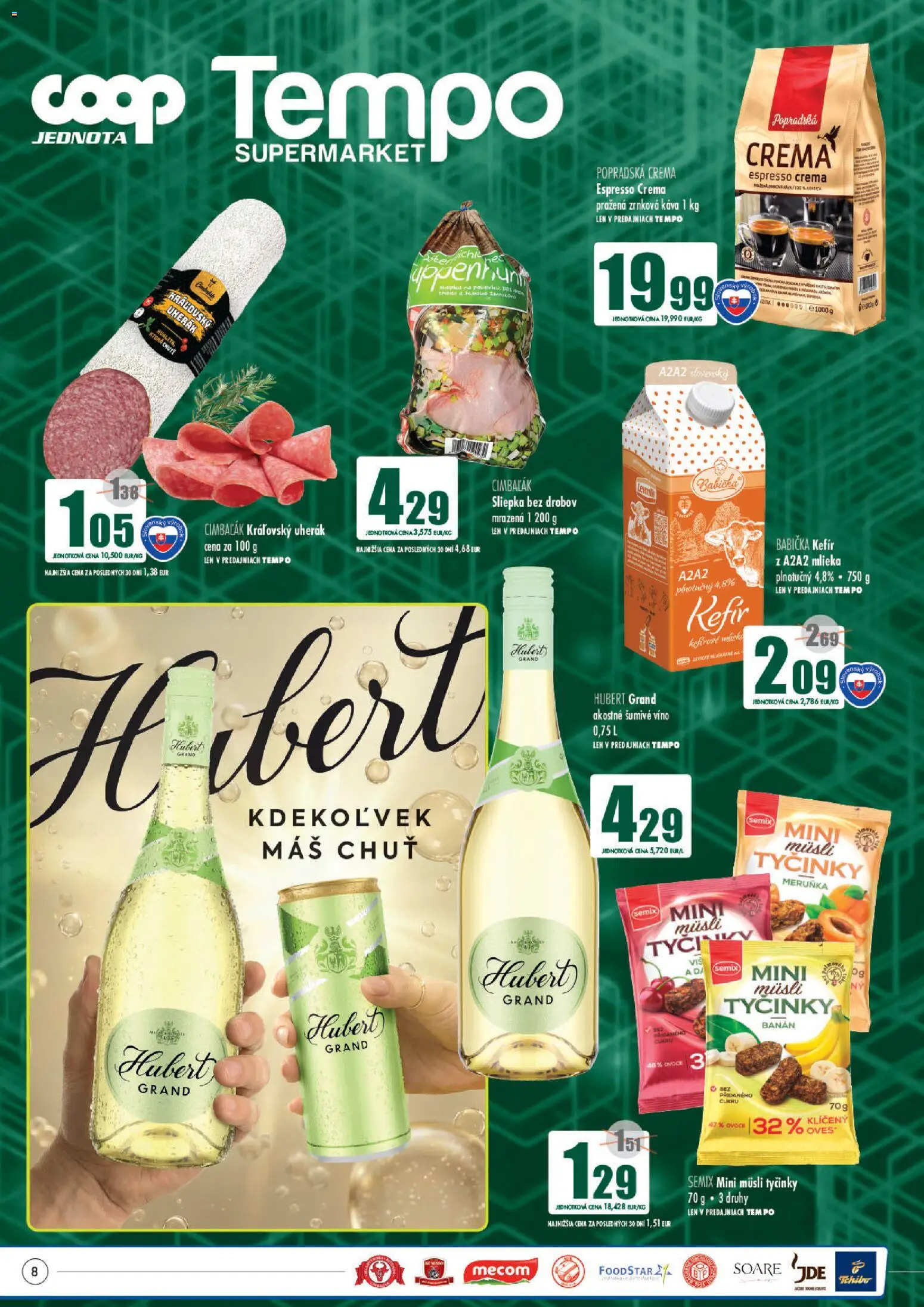 Náhľad COOP Jednota letáku platného od 01.10.2026 - Káva, Víno, Kefír, Zrnková káva, Müsli, Šumivé víno, Zrnková káva 1 kg