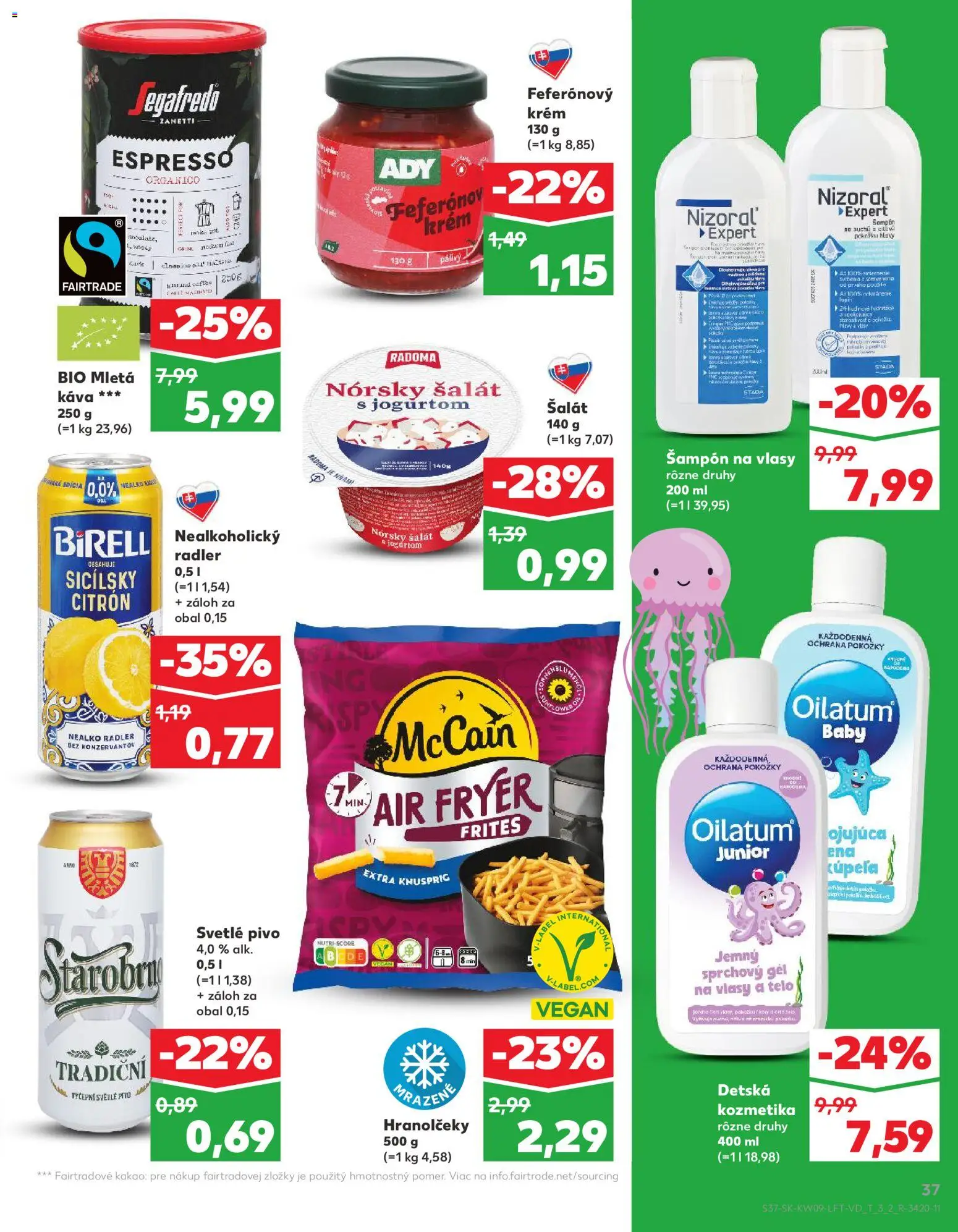 Náhľad Kaufland letáku platného od 26.02.2026 - Káva, Pivo, Šalát, Kakao, Birell, Šampón, Radler, Krém