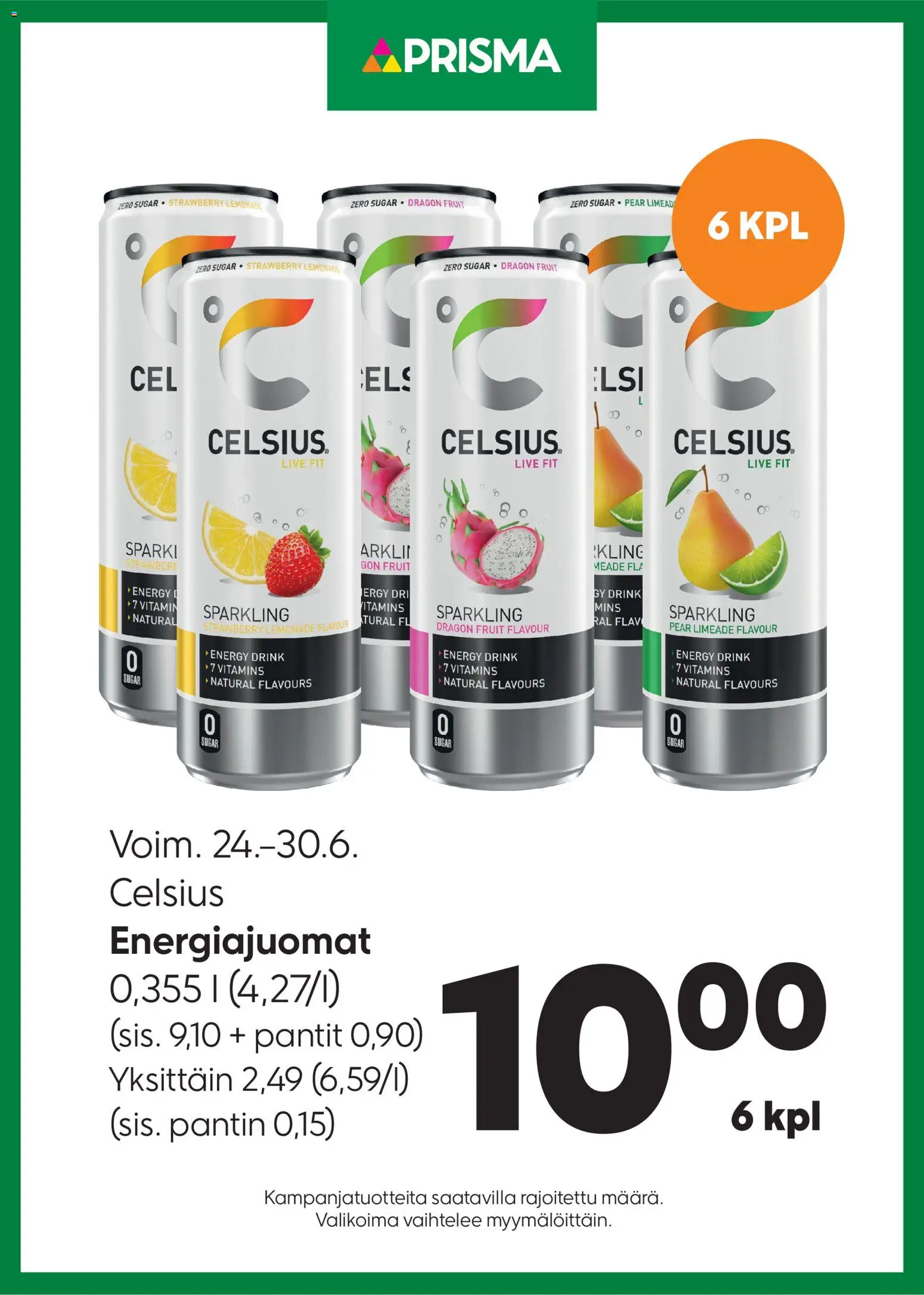 Kaupan Prisma Prisma tarjoukset Energiajuomat esikatselu, voimassa 24/06/2026