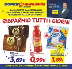 Anteprima dell'opuscolo SuperConveniente volantino Caltanissetta, San Cataldo, Avola, Lascari, Milazzo, Barcellona dal negozio SuperConveniente valido da 10/07/2026