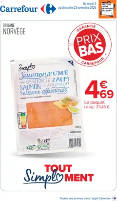 Prévisualisation de Carrefour Tout simplement du magasin Carrefour formulaire valide 03/11/2026