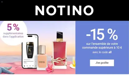 Prévisualisation de Notino du magasin Offres formulaire valide 15/05/2026