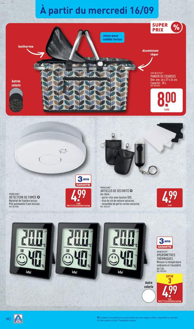 Nouveau catalogue Aldi à partir du 15/09