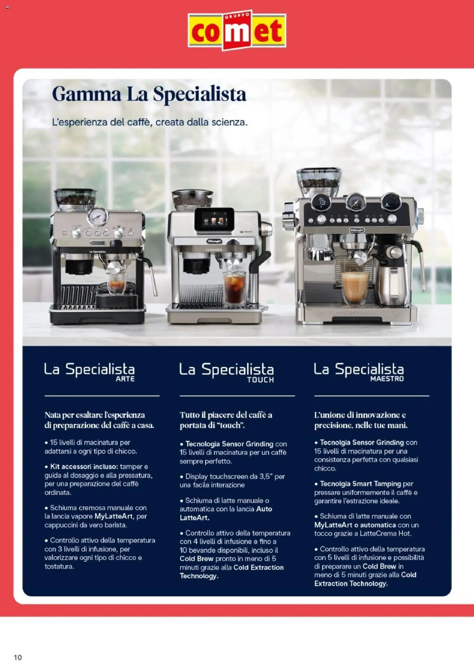 Anteprima dell'opuscolo Comet volantino Caffè De'Longhi dal negozio Comet valido da 29/10/2026 - Caffè, Latte, Schiuma, Bevande, Infusione