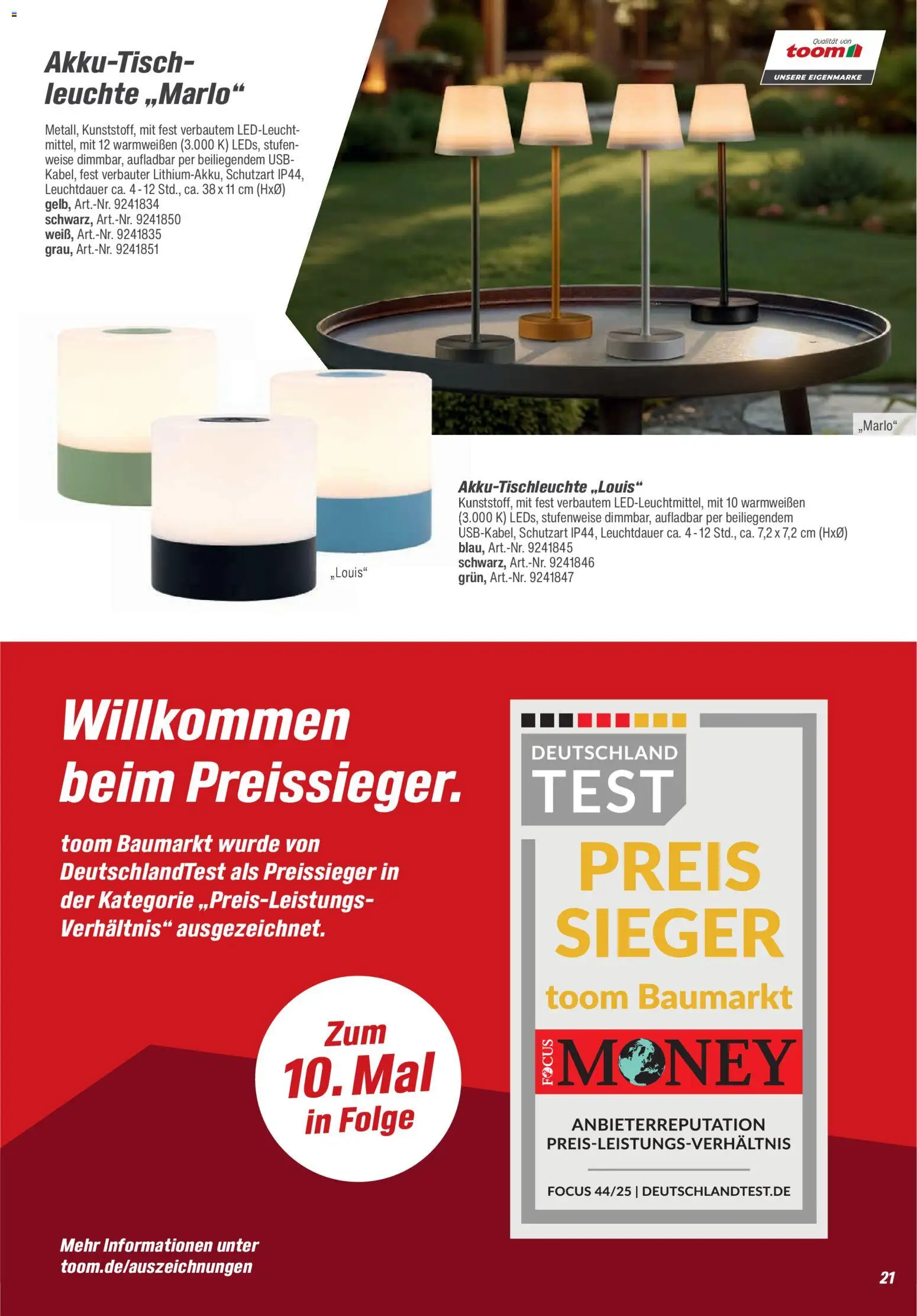 Vorschau von dem Prospekt des Geschäftes Toom Baumarkt, gültig ab dem 01.01.2026 - USB