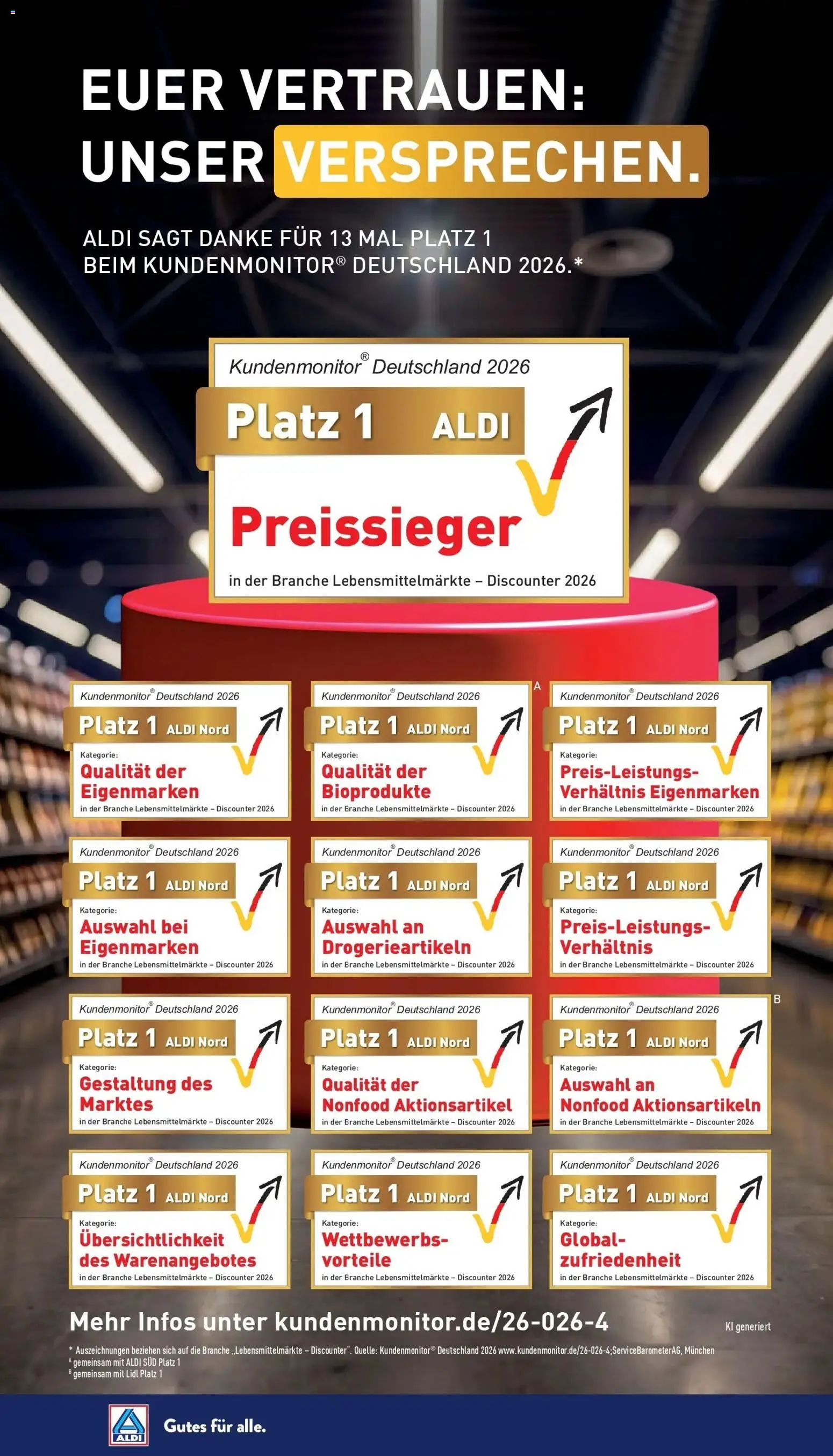 Vorschau von dem Prospekt des Geschäftes Aldi, gültig ab dem 26.10.2026