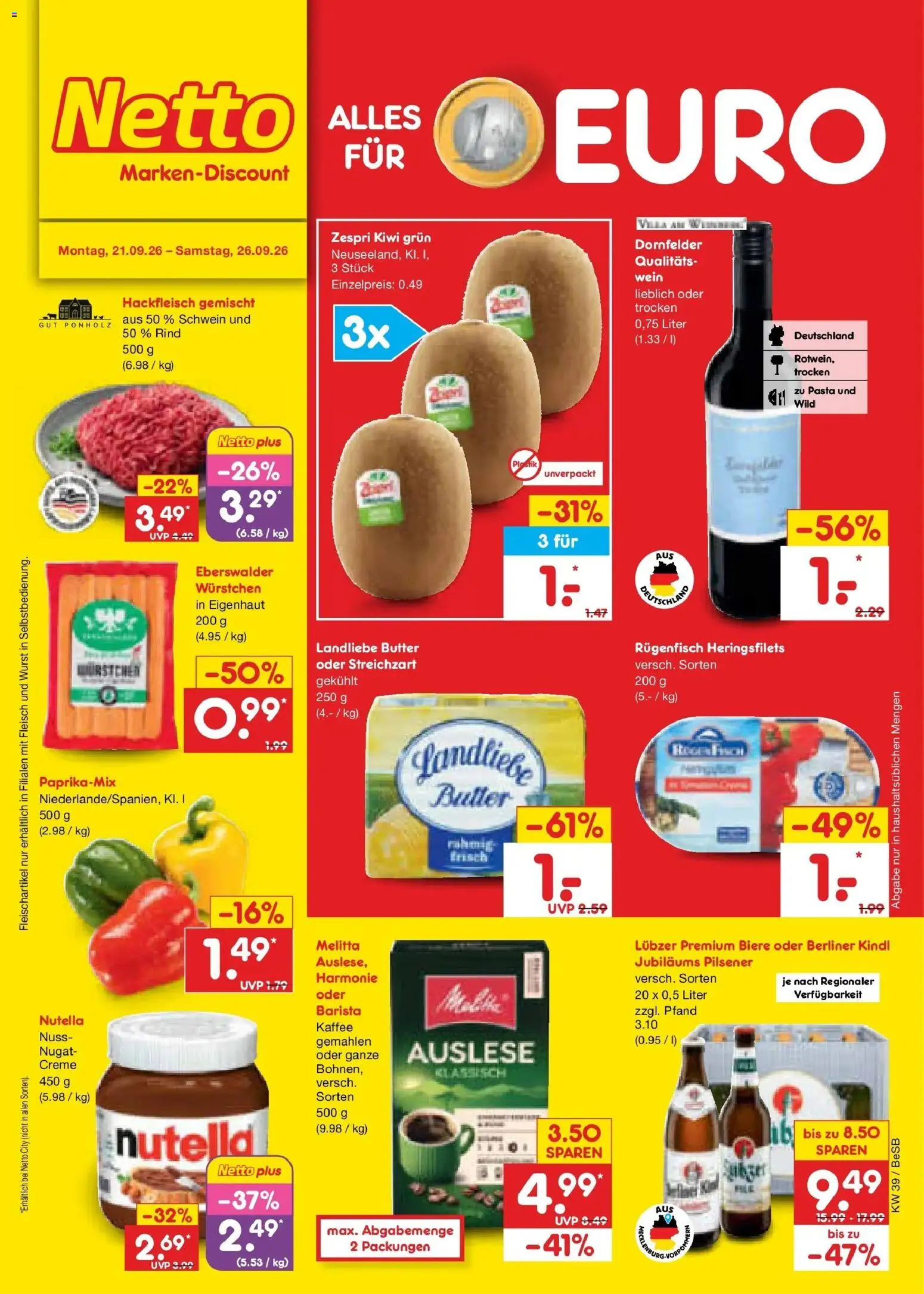 Vorschau von dem Prospekt des Geschäftes Netto Marken-Discount, gültig ab dem 21.09.2026