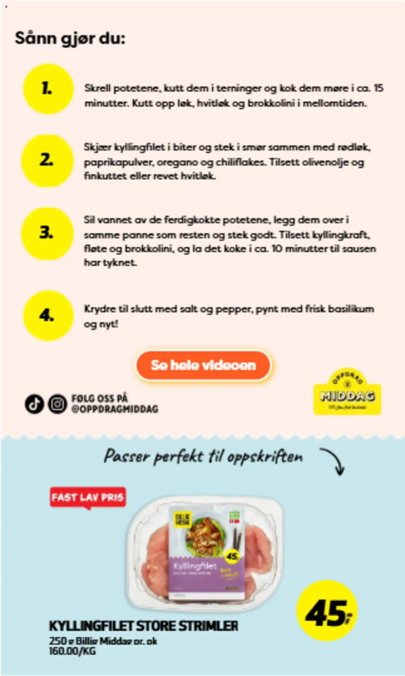 Forhåndsvis Bunnpris kundeavis Spicy kylling fra butikk Bunnpris gyldig fra 29/09/2026