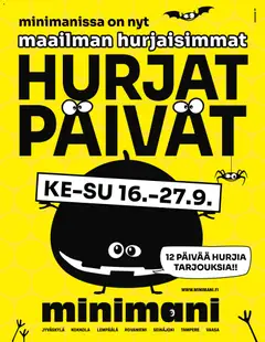 Kaupan Minimani Minimani lehti-ilmoitukset ja mainoslehti esikatselu, voimassa 16/09/2026