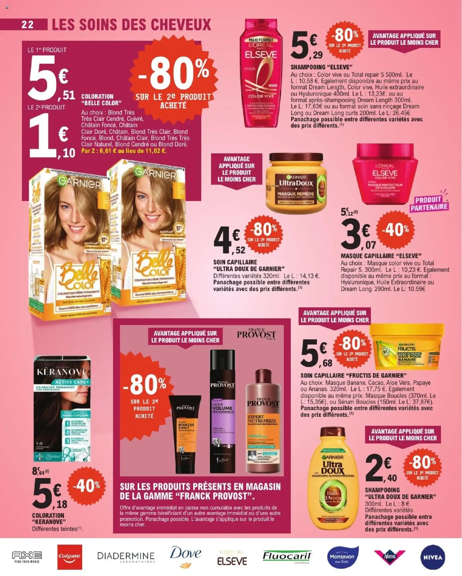 Prévisualisation de E.Leclerc Beaute automne du magasin E.Leclerc formulaire valide 01/09/2026 - Banane, Masque, Huile, Serum, Coloration, Laque, Masque capillaire, Monsavon