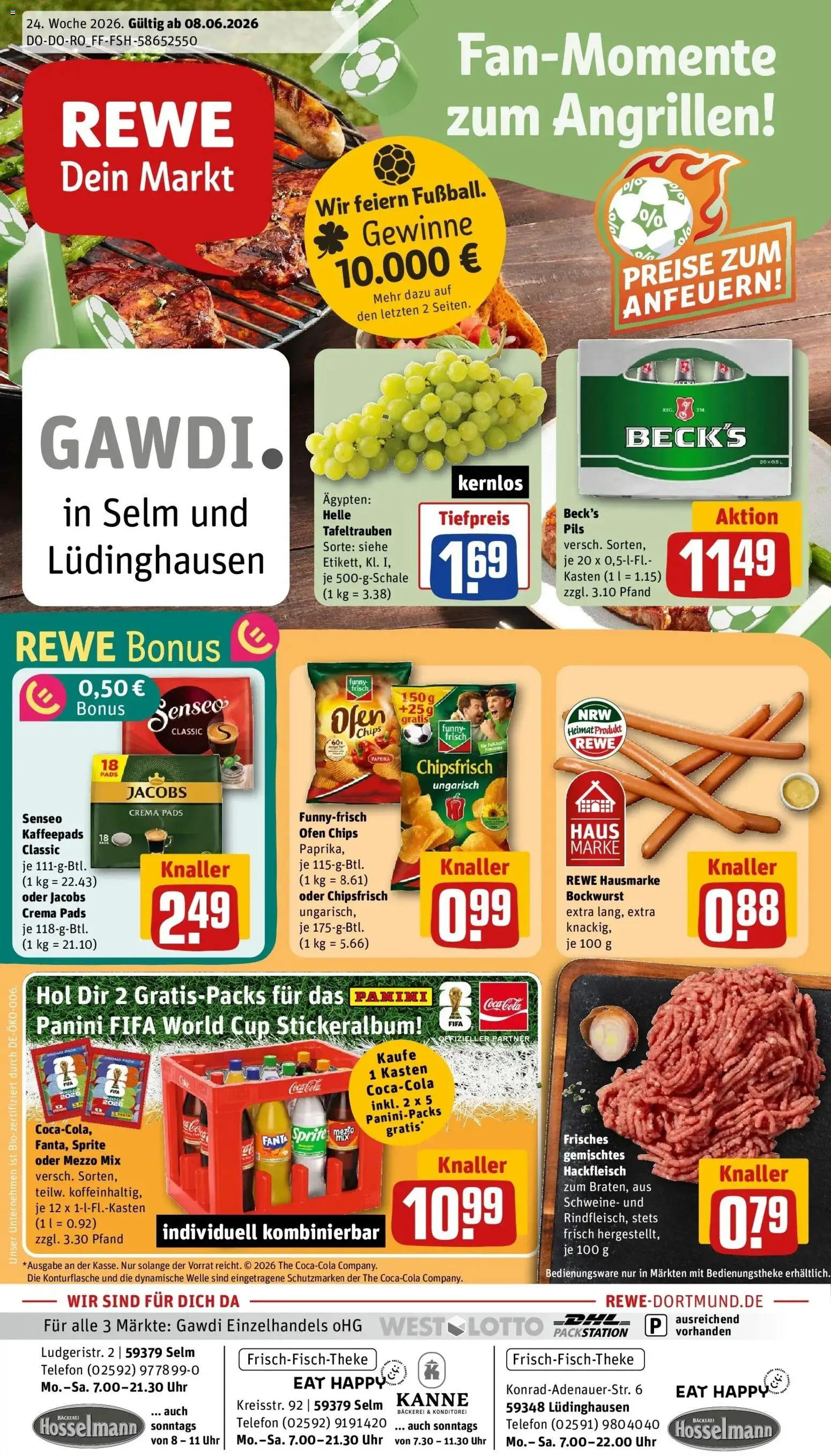 Vorschau von dem Prospekt des Geschäftes Rewe, gültig ab dem 08.06.2026