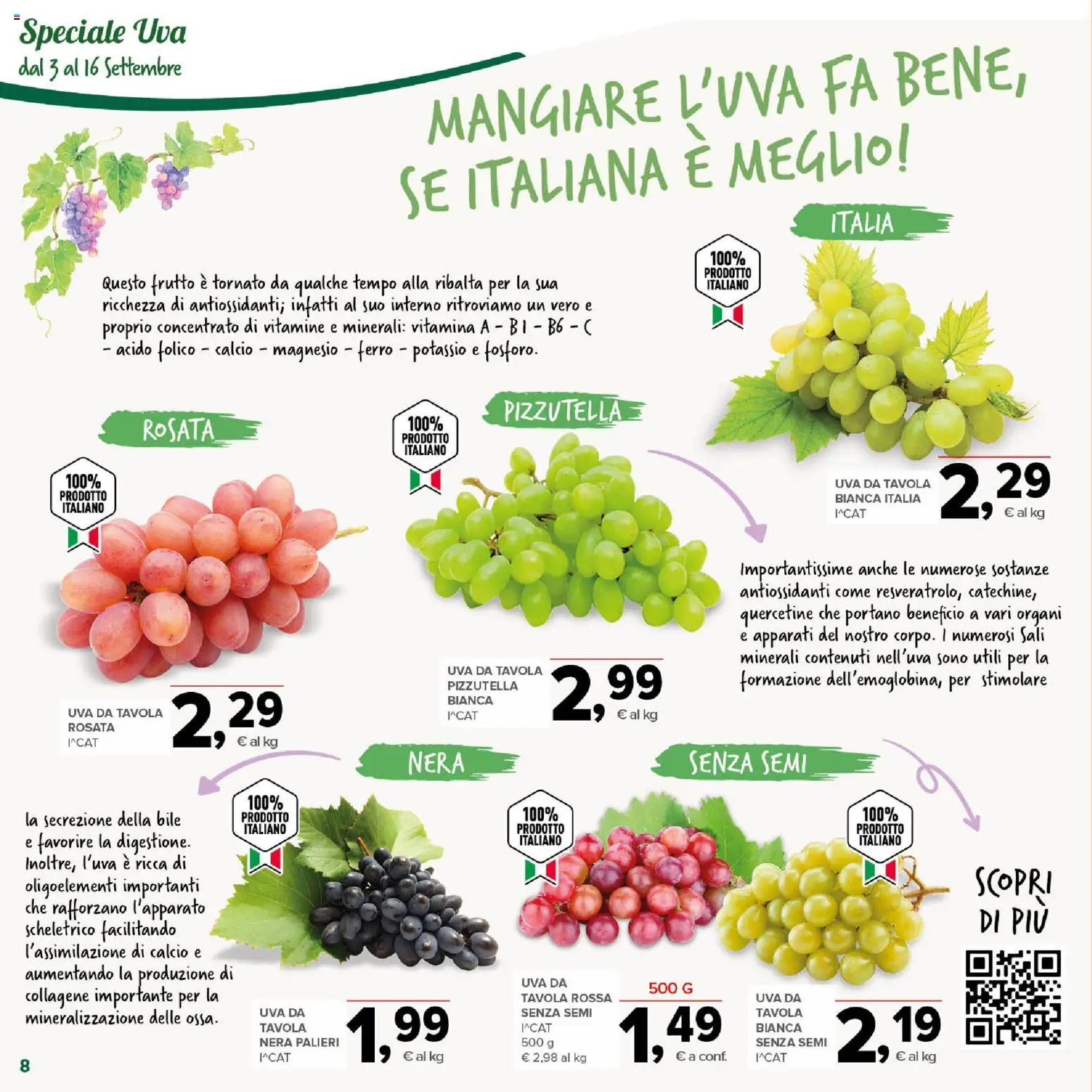 Anteprima dell'opuscolo Todis volantino Basilicata - Puglia dal negozio Todis valido da 03/09/2026 - Ferro, Uva