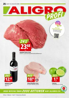 Vorschau des Merkblatts Aligro aktionen Chavannes, Matran, Genf, Sitten vom Shop Aligro gültig von 15.06.2026 bis 20.06.2026