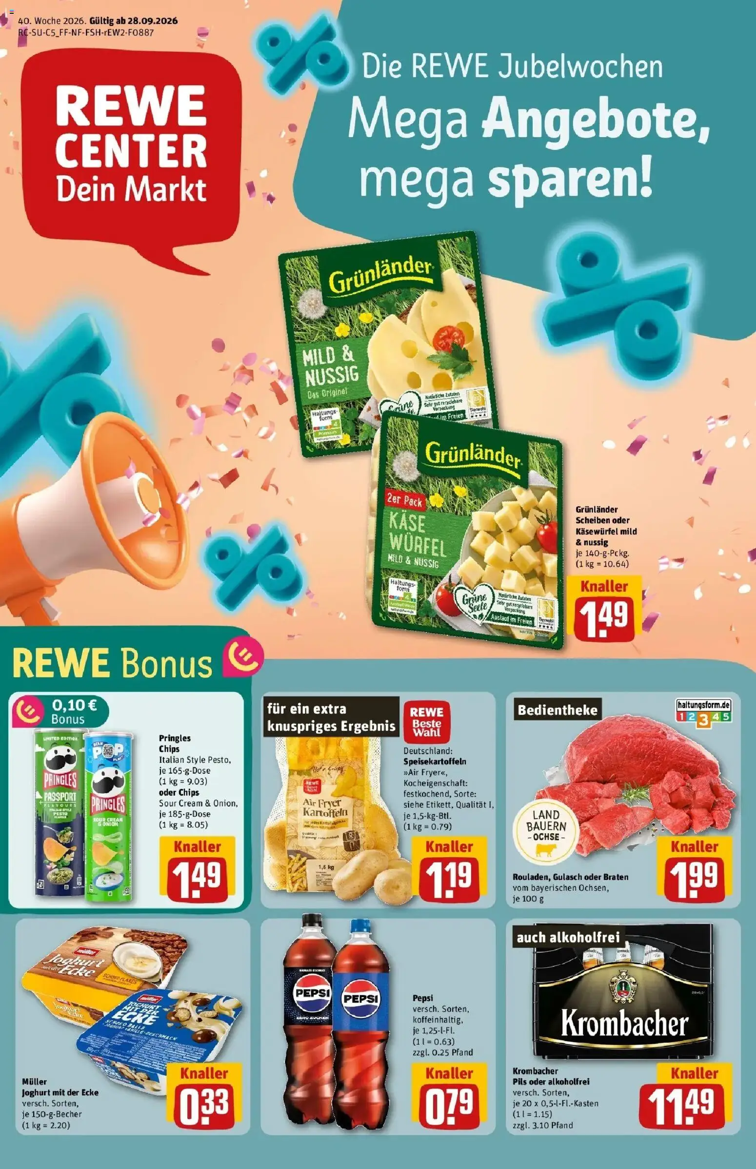 Vorschau von dem Prospekt des Geschäftes Rewe, gültig ab dem 28.09.2026