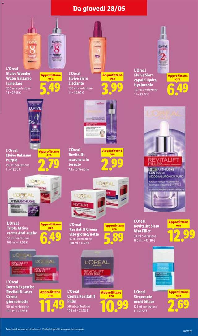 Nuovo volantino Lidl dal 28/05