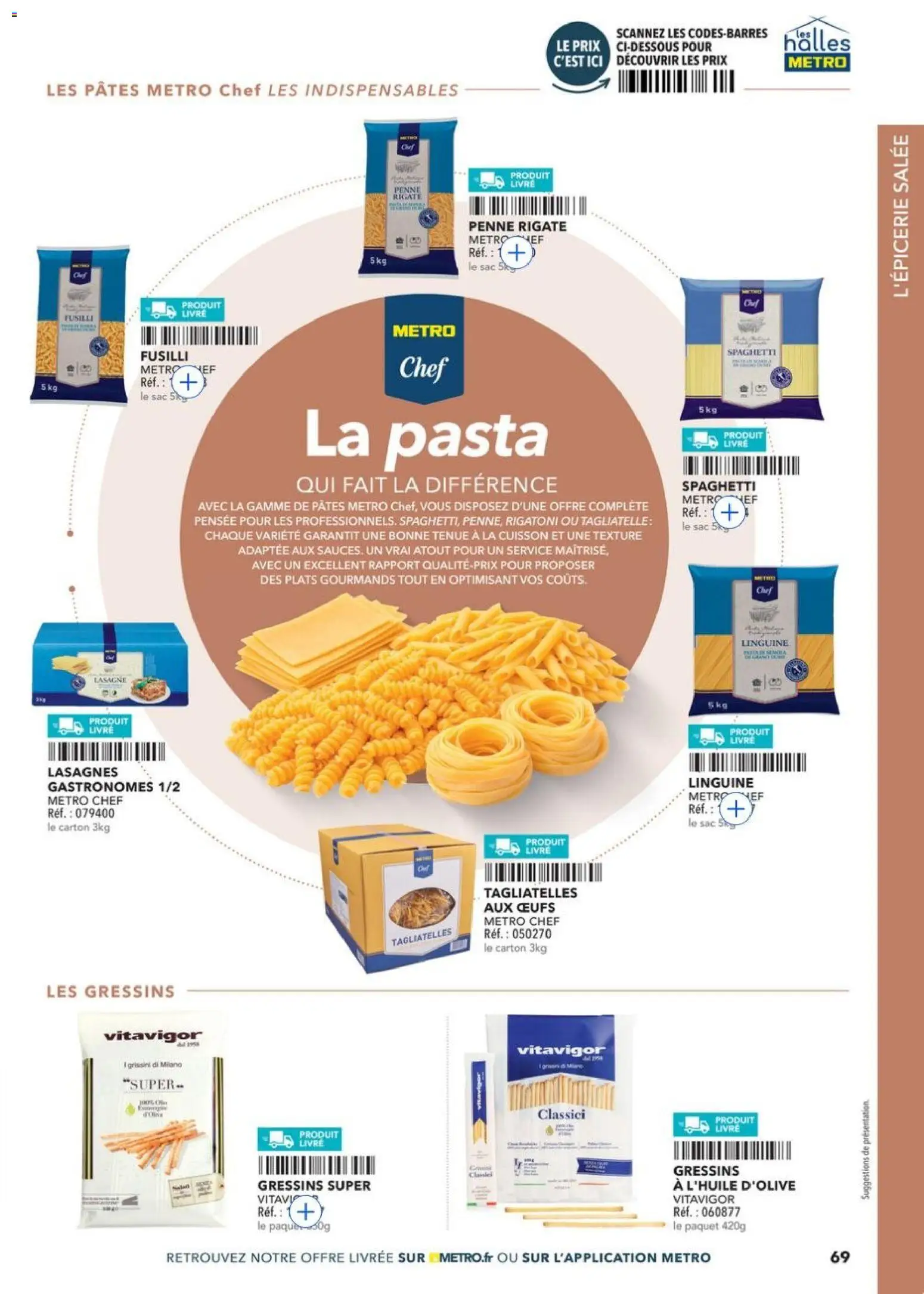 Prévisualisation de METRO - Guide Italie du magasin METRO formulaire valide 28/05/2026 - Lasagnes, Livre, Sac, Œufs, Pâtes, Spaghetti, Fusilli, Gressins