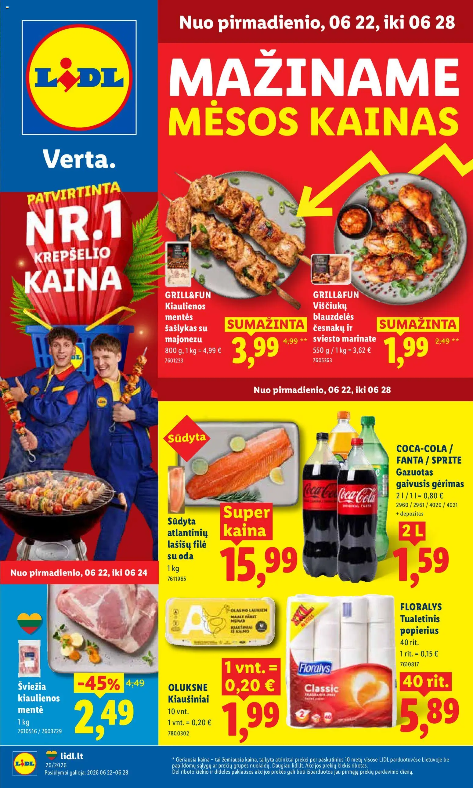 LIDL parduotuvės leidinio LIDL leidinys galiojančio nuo 2026.06.22 peržiūra