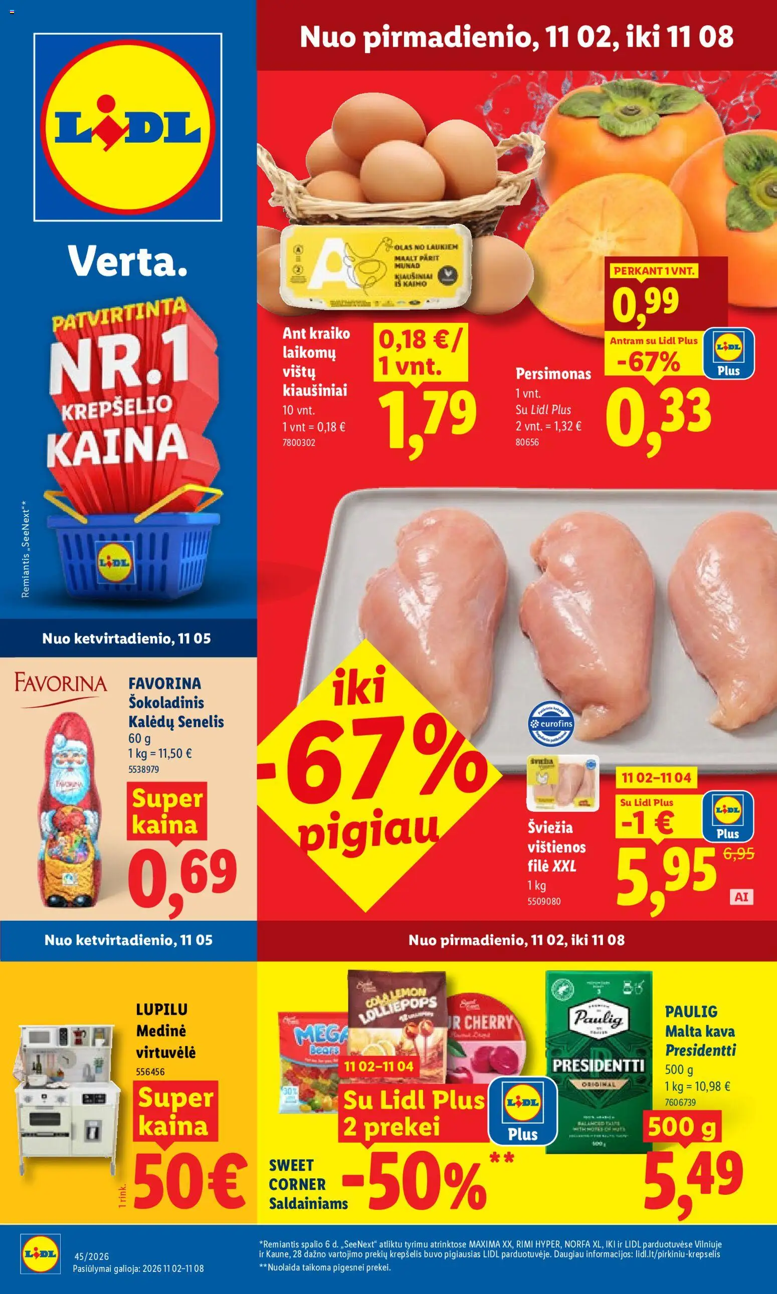 LIDL parduotuvės leidinio LIDL leidinys galiojančio nuo 2026.11.02 peržiūra