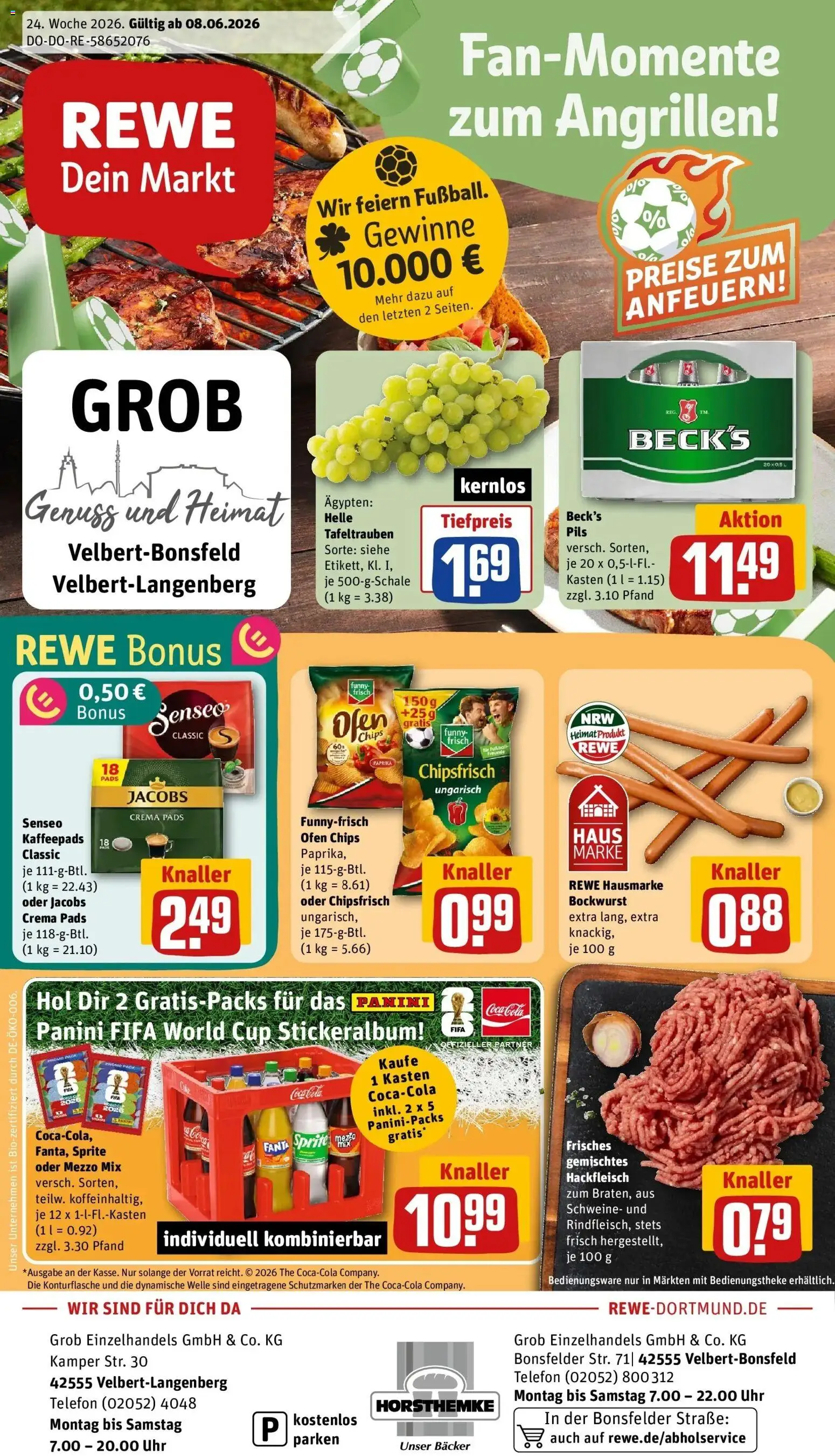 Vorschau von dem Prospekt des Geschäftes Rewe, gültig ab dem 08.06.2026