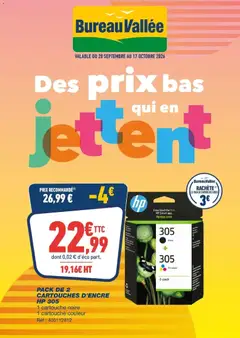 Prévisualisation de Des prix bas qui en jettent du magasin Bureau Vallée formulaire valide 28/09/2026
