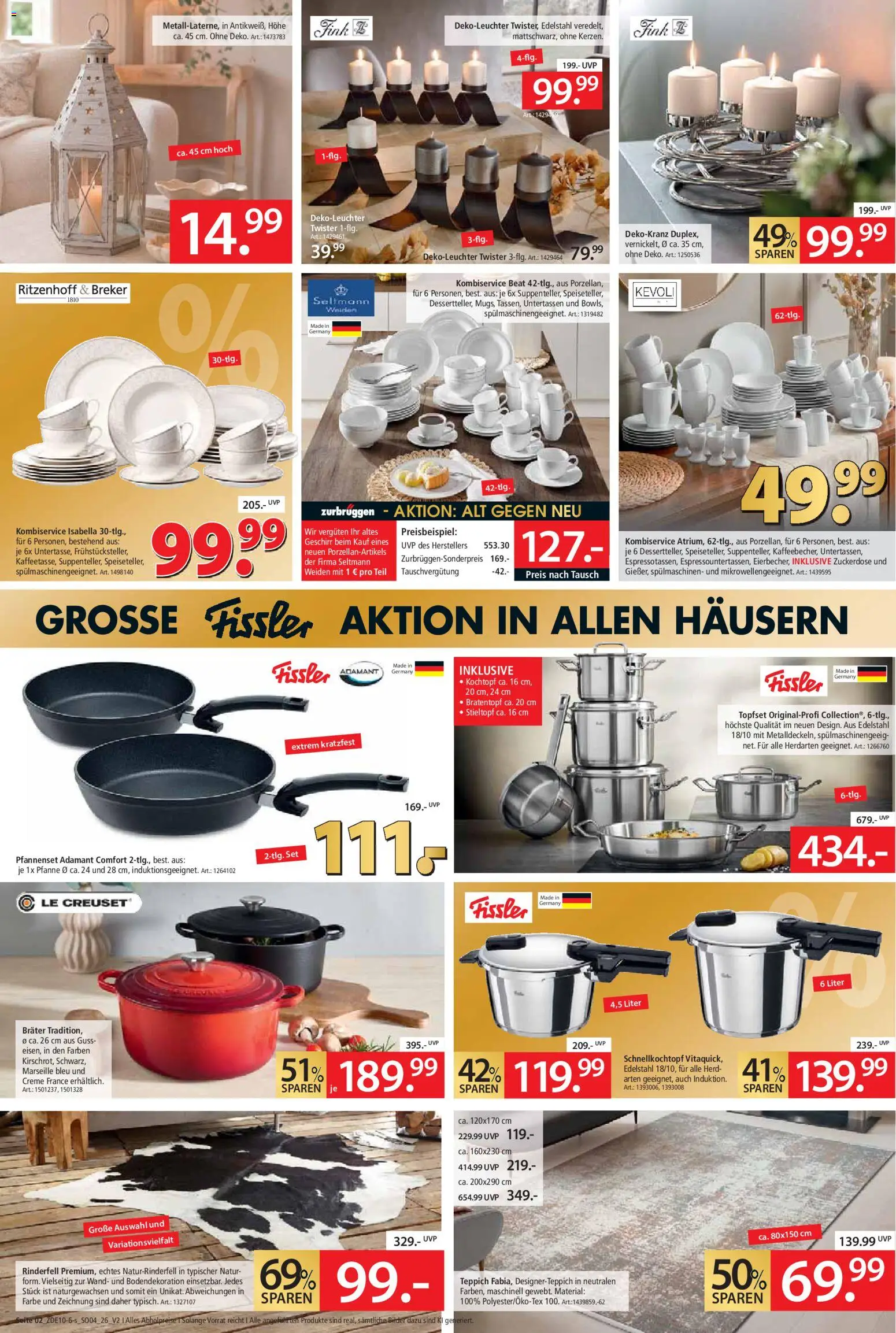 Vorschau von dem Prospekt des Geschäftes Zurbrüggen, gültig ab dem 31.10.2026 - Bilder, Teppich, Herd, Creme