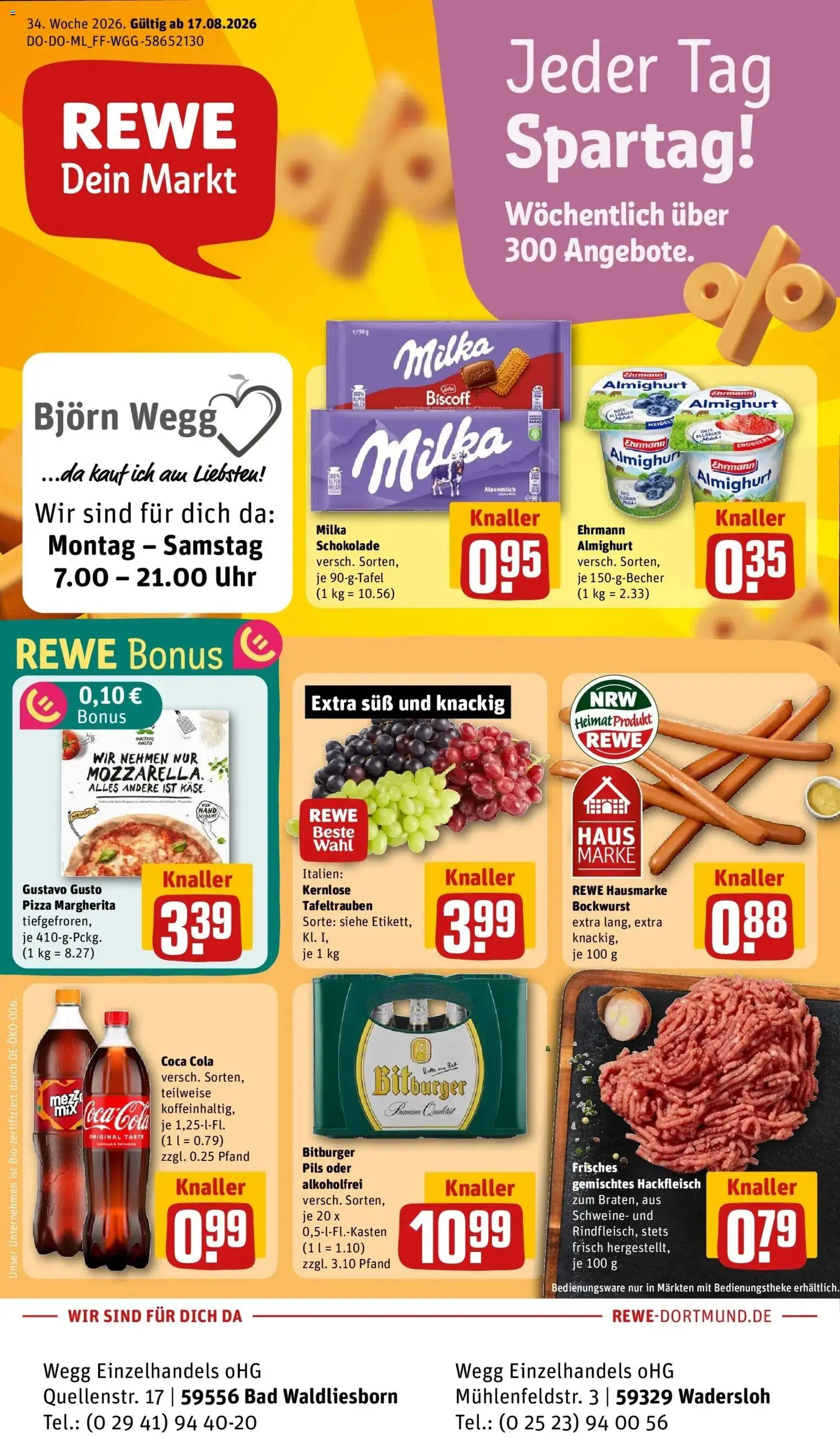 Vorschau von dem Prospekt des Geschäftes Rewe, gültig ab dem 17.08.2026