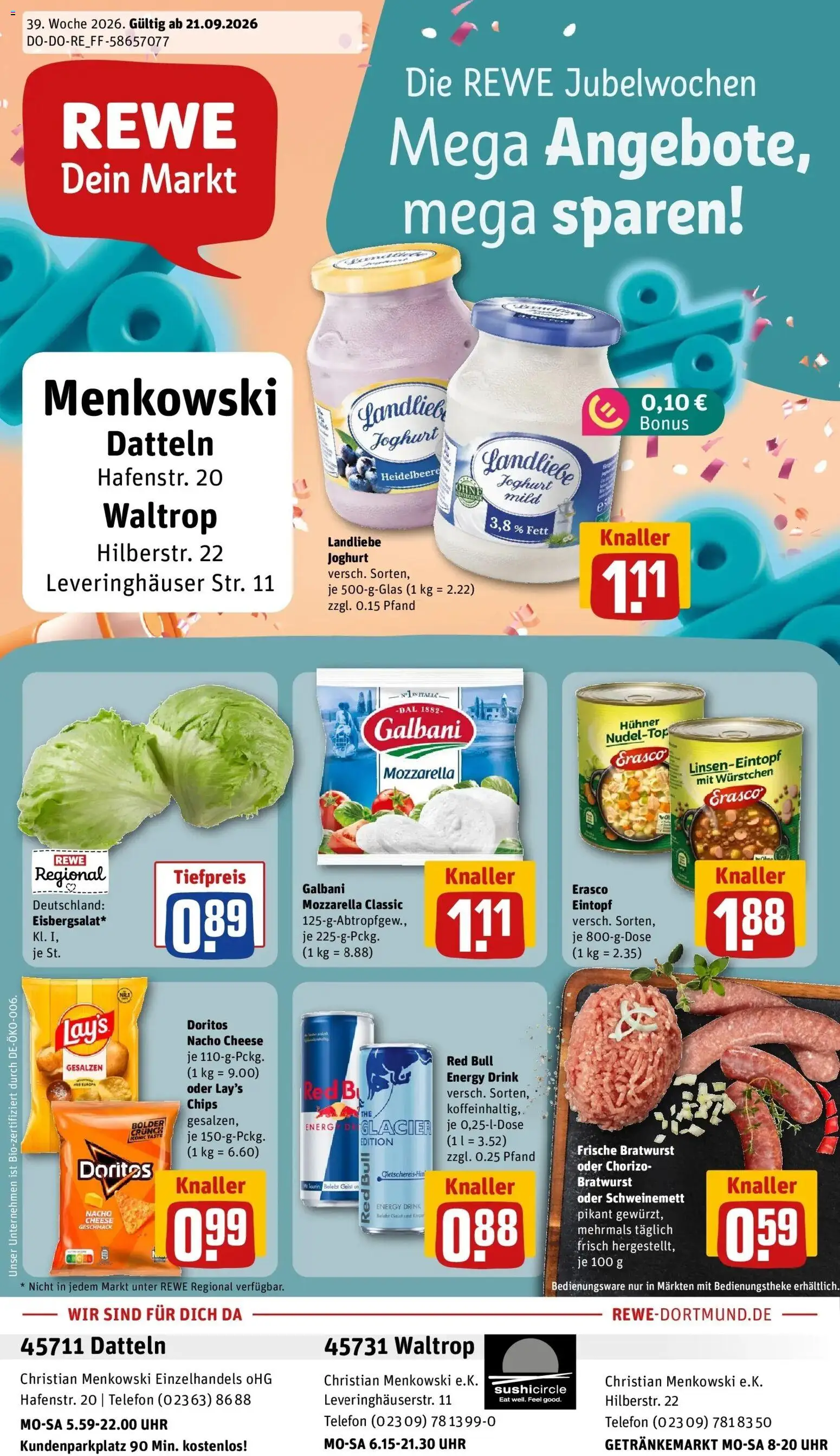 Vorschau von dem Prospekt des Geschäftes Rewe, gültig ab dem 21.09.2026