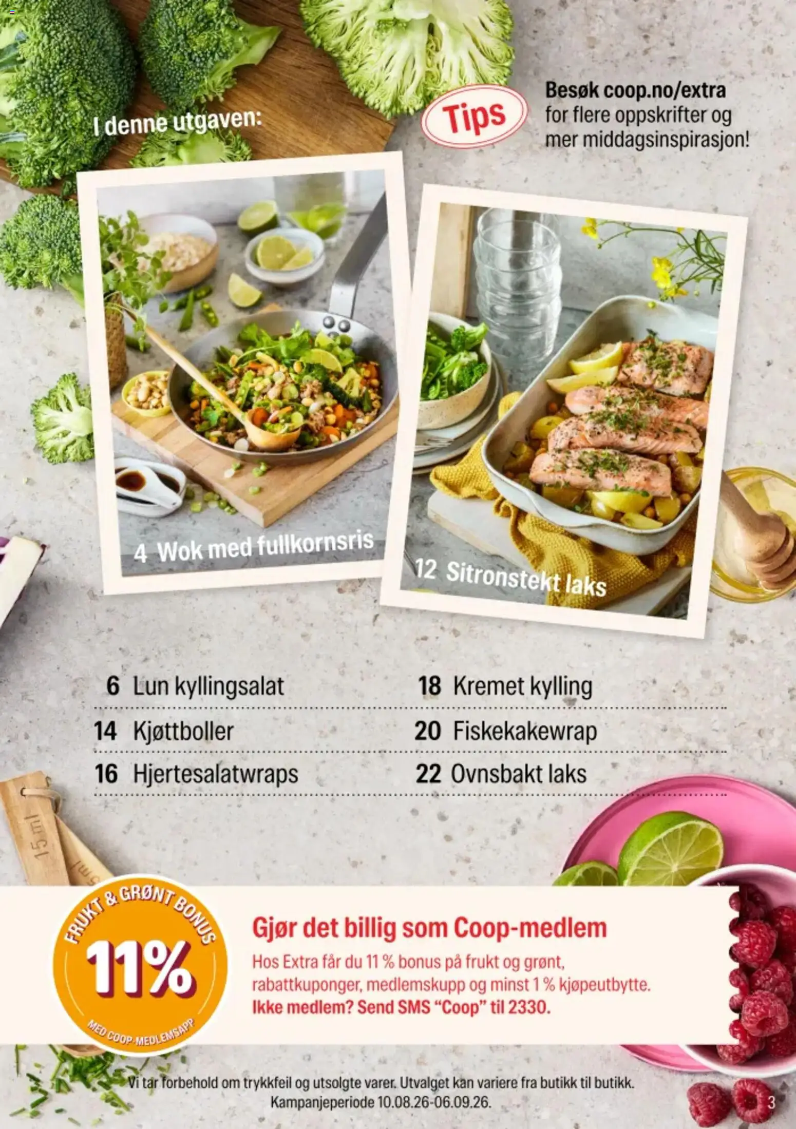 Forhåndsvis Coop Extra Middagsdisken sunn hverdag fra butikk Coop Extra gyldig fra 09/08/2026