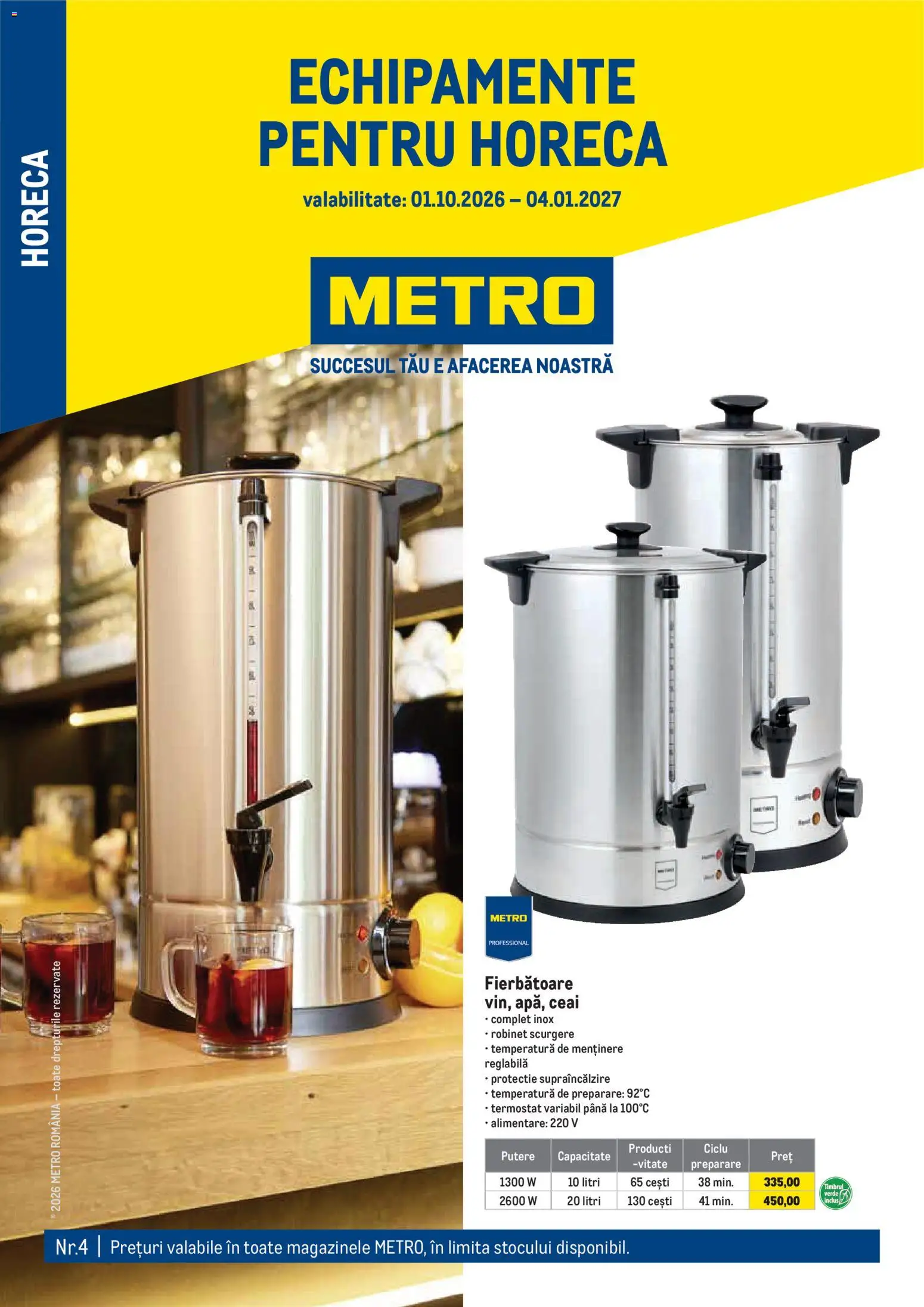Previzualizarea de cataloage: Metro Metro Catalog Soluții Nealimentare pentru HoReCa valabil de la 01.10.2026 - Ceai