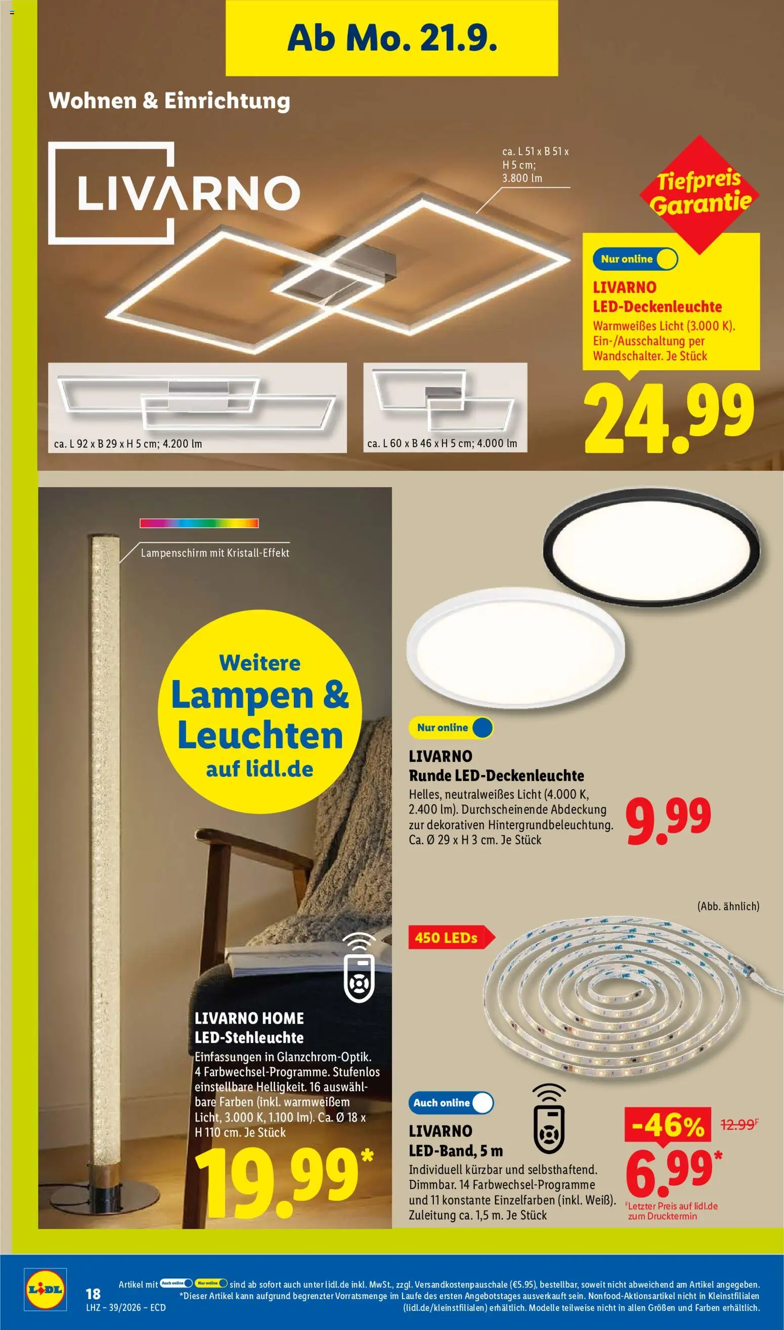 Vorschau von dem Prospekt des Geschäftes Lidl, gültig ab dem 21.09.2026