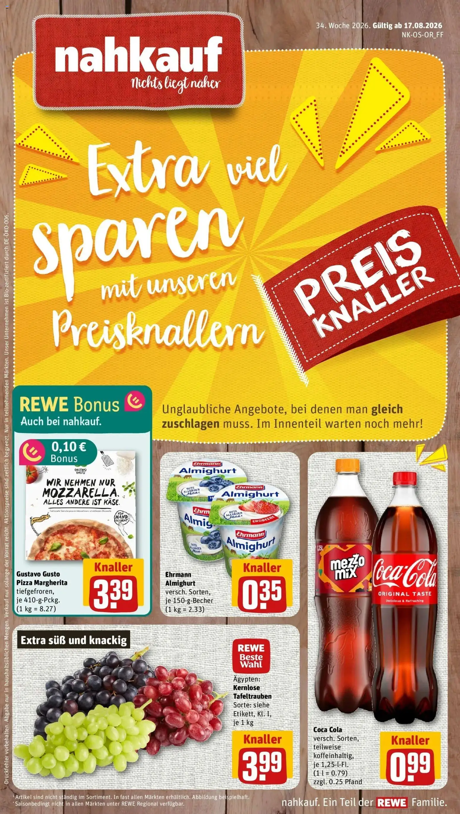 Vorschau von dem Prospekt des Geschäftes Rewe, gültig ab dem 17.08.2026
