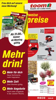 Vorschau von dem Prospekt des Geschäftes Toom Baumarkt, gültig ab dem 22.08.2026