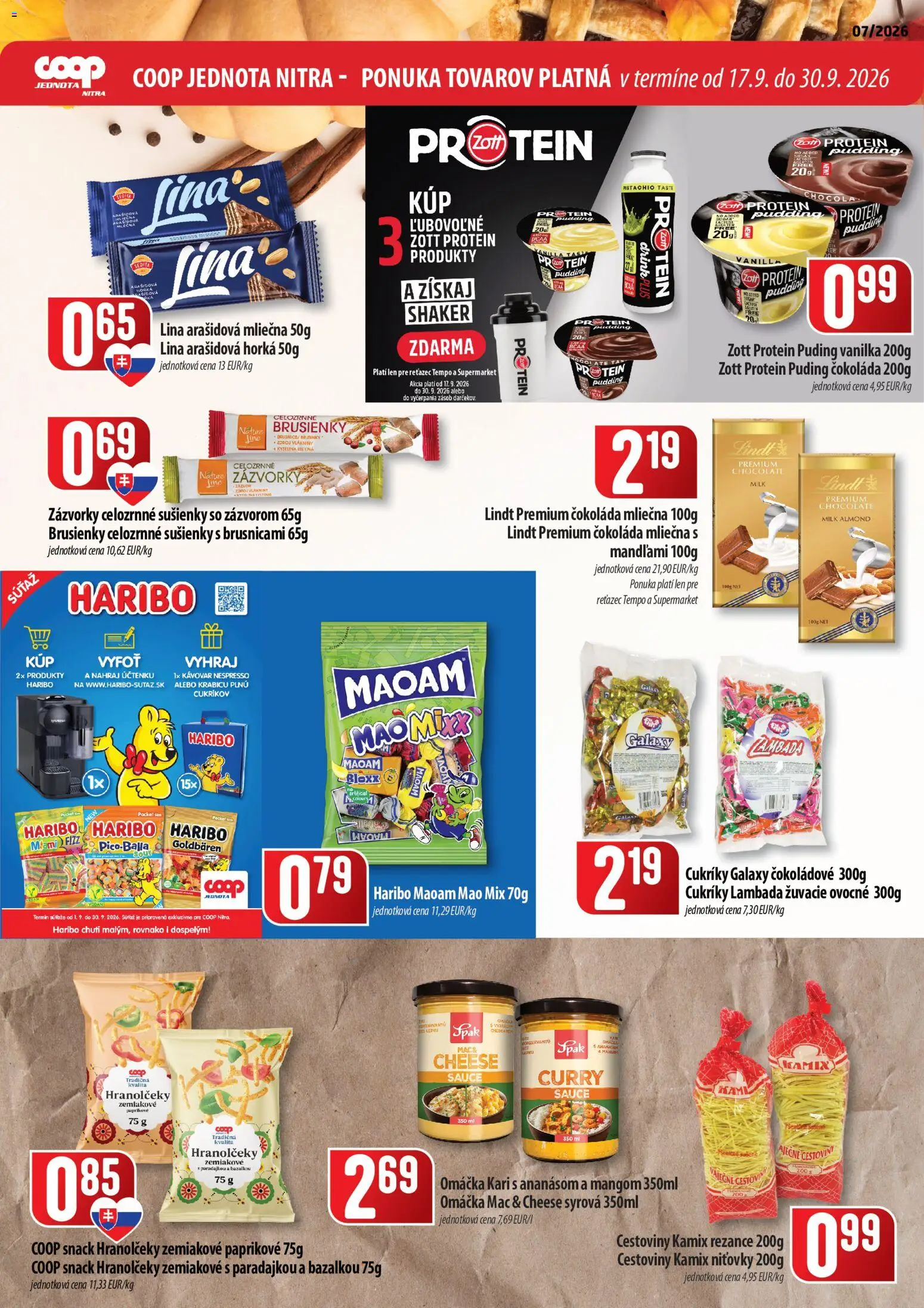 Náhľad COOP Jednota letáku platného od 17.09.2026