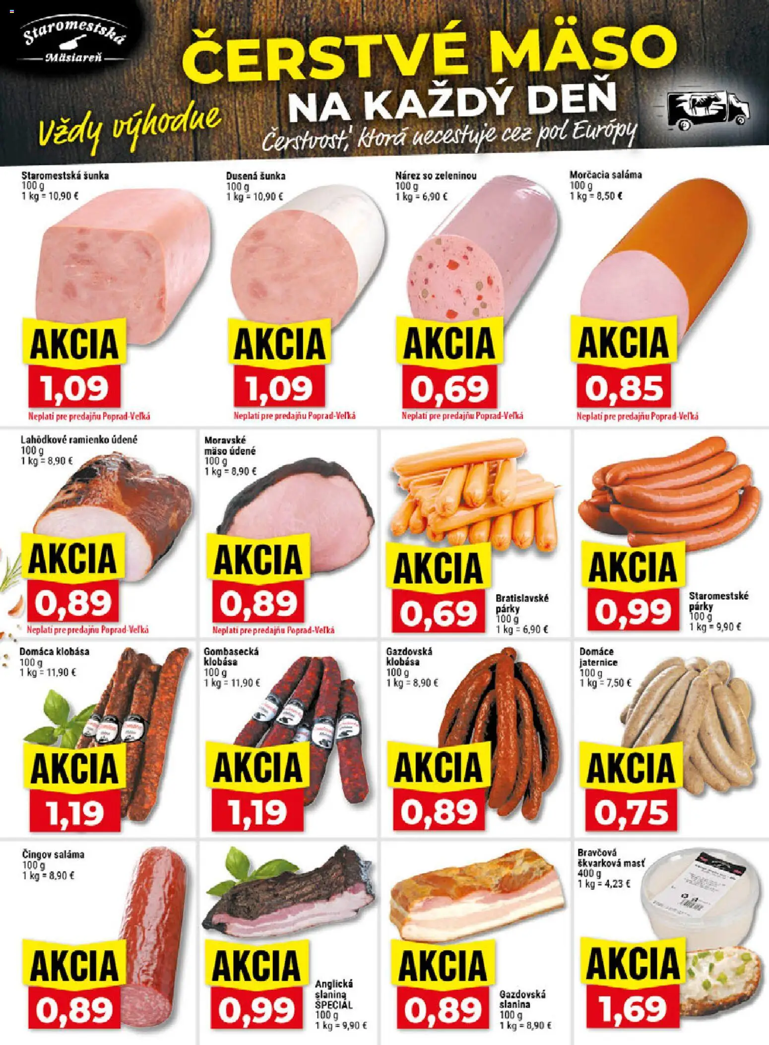 Náhľad Klas letáku platného od 26.10.2026 - Mäso, Klobása, Šunka, Slanina, Párky, Saláma