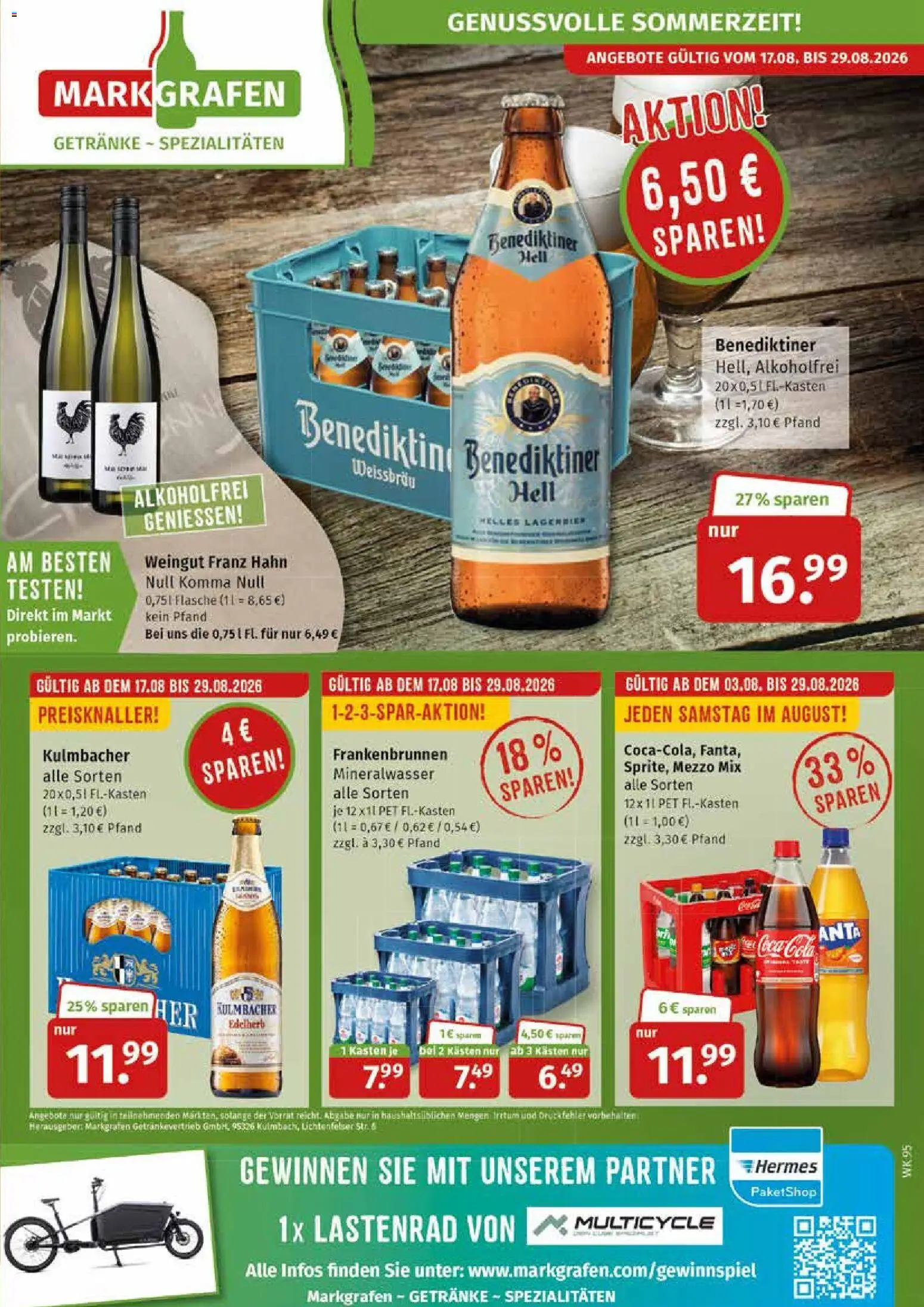 Vorschau von dem Prospekt des Geschäftes Markgrafen, gültig ab dem 17.08.2026 - Mineralwasser, Mezzo mix, Spezialitäten