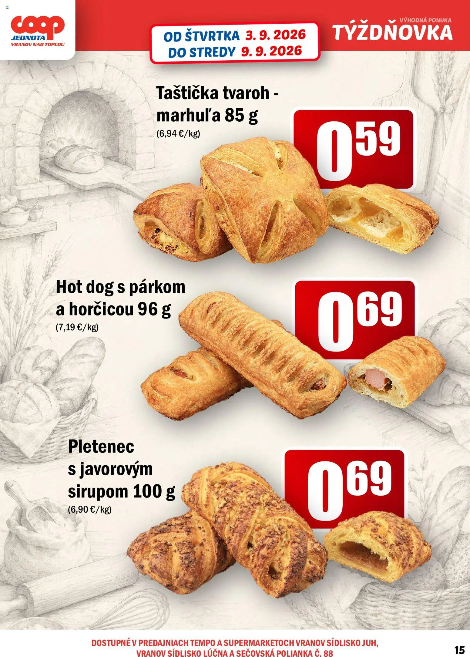 Náhľad COOP Jednota letáku platného od 03.09.2026 - Tvaroh