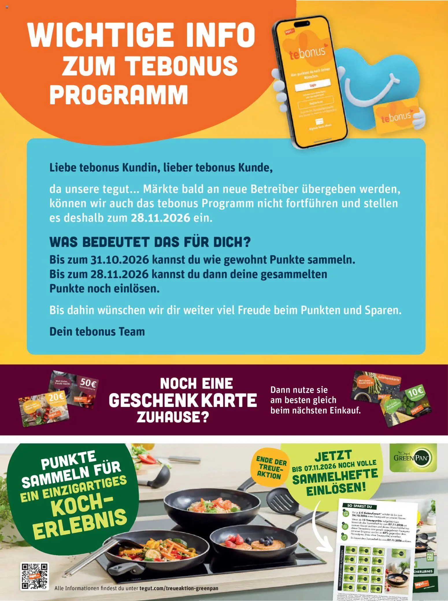 Vorschau von dem Prospekt des Geschäftes Tegut, gültig ab dem 26.10.2026