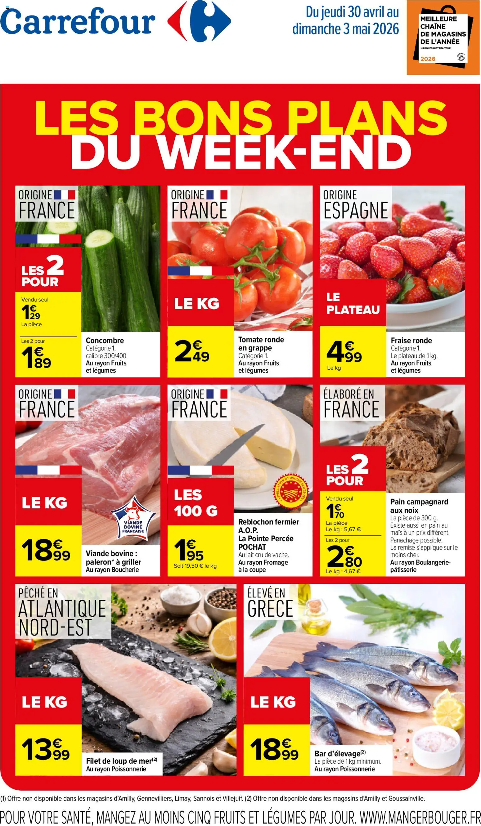 Prévisualisation de Carrefour les bons plans du week-end du magasin Carrefour formulaire valide 30/04/2026